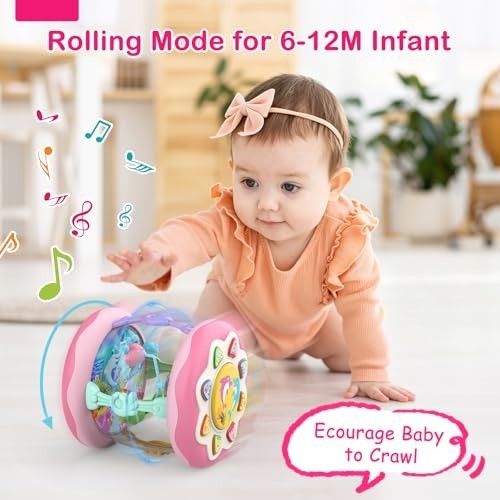 Baby Girls Toys 0-6 Months, Ocean Rotating Projector Music Light Up Newborn…
