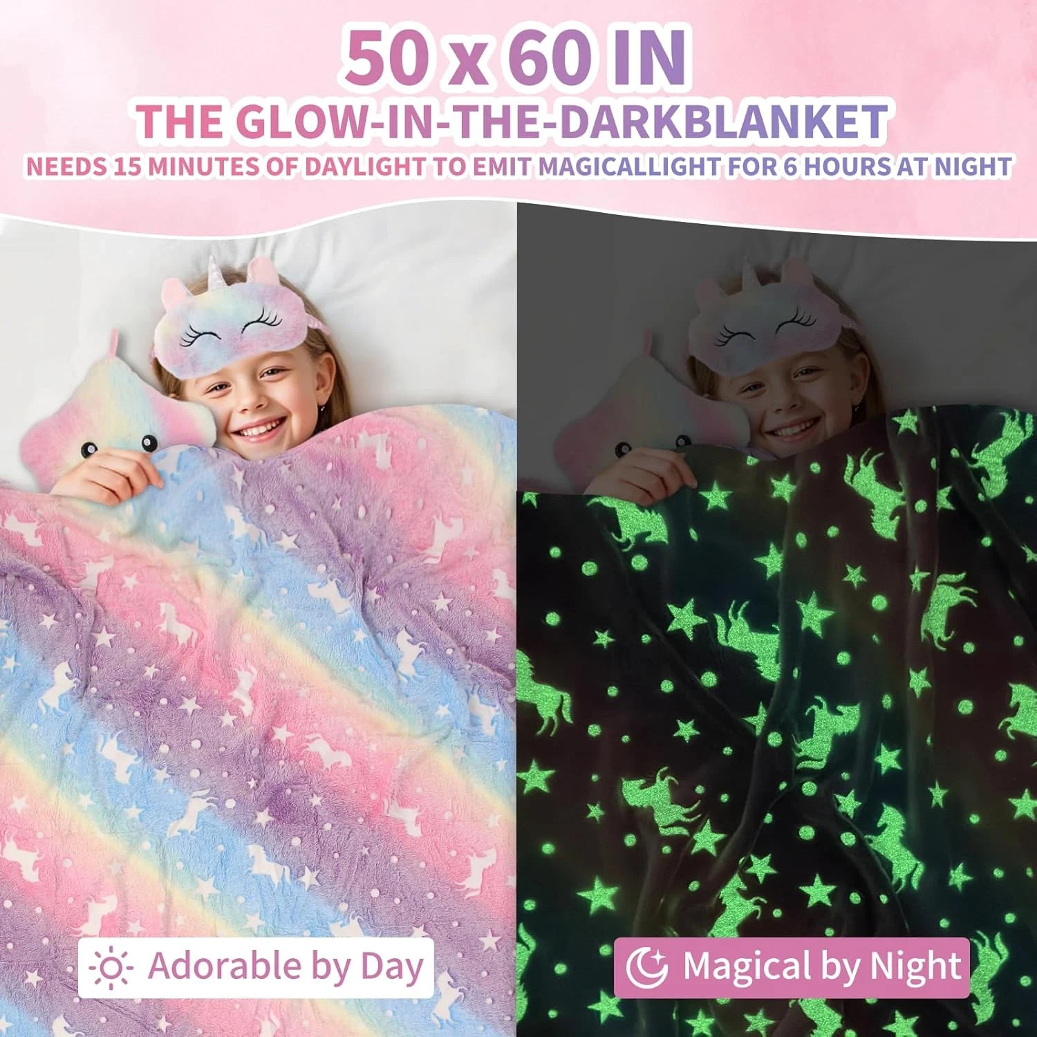 Unicorn Gifts for Girls Age 3 4 5 6 7 8 Years Old, Unicorn Toys for Girls with G