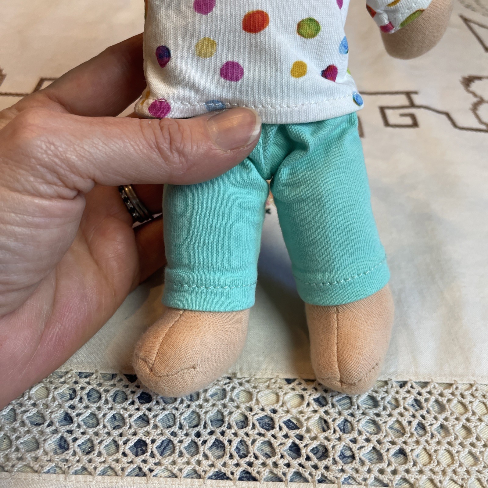Lovevery Montessori Gender Neutral Baby Avery 9 1/4” Plush Doll Toy Soft Cloth