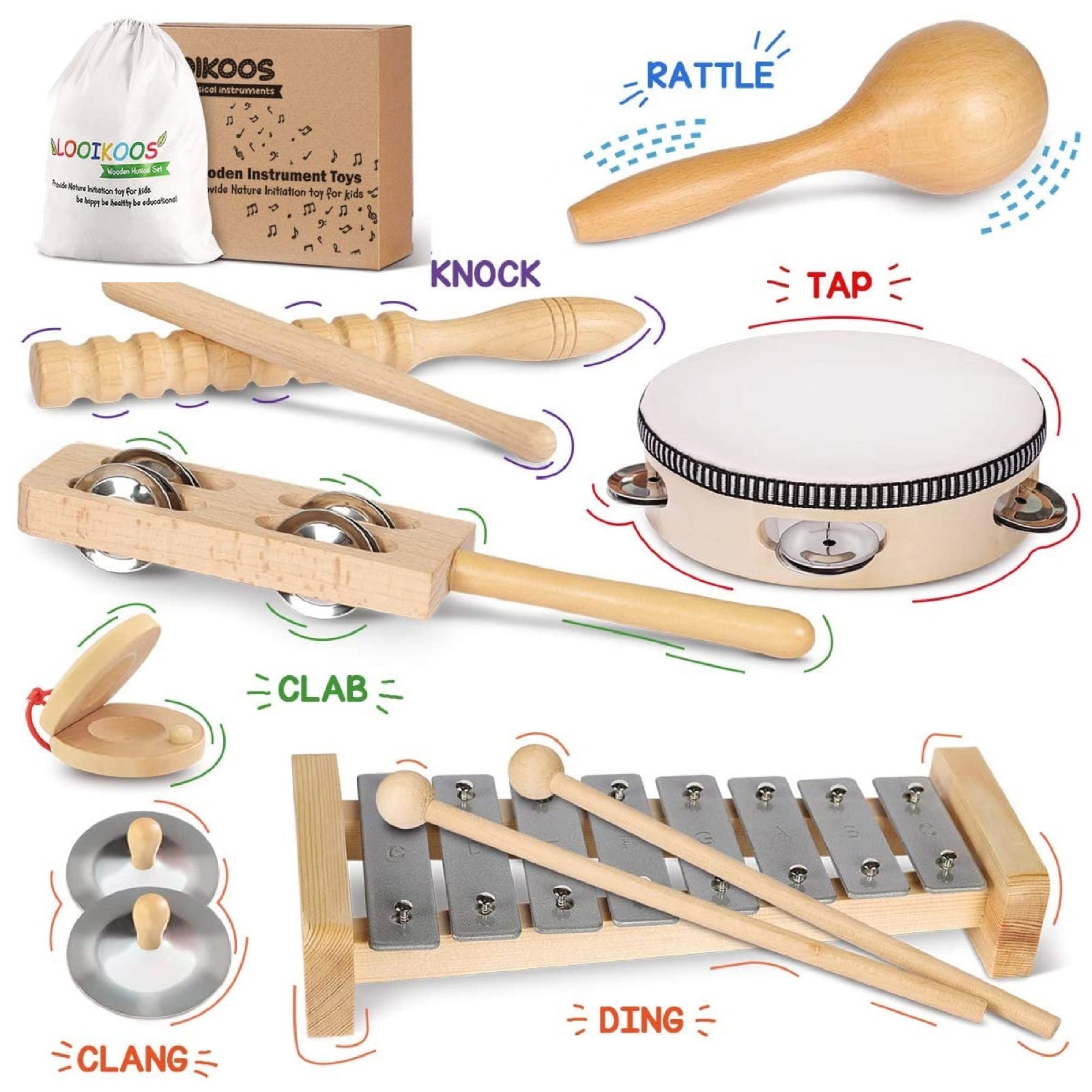 Toddler Musical Instruments, Eco Friendly Music Set for Kids Preschool…