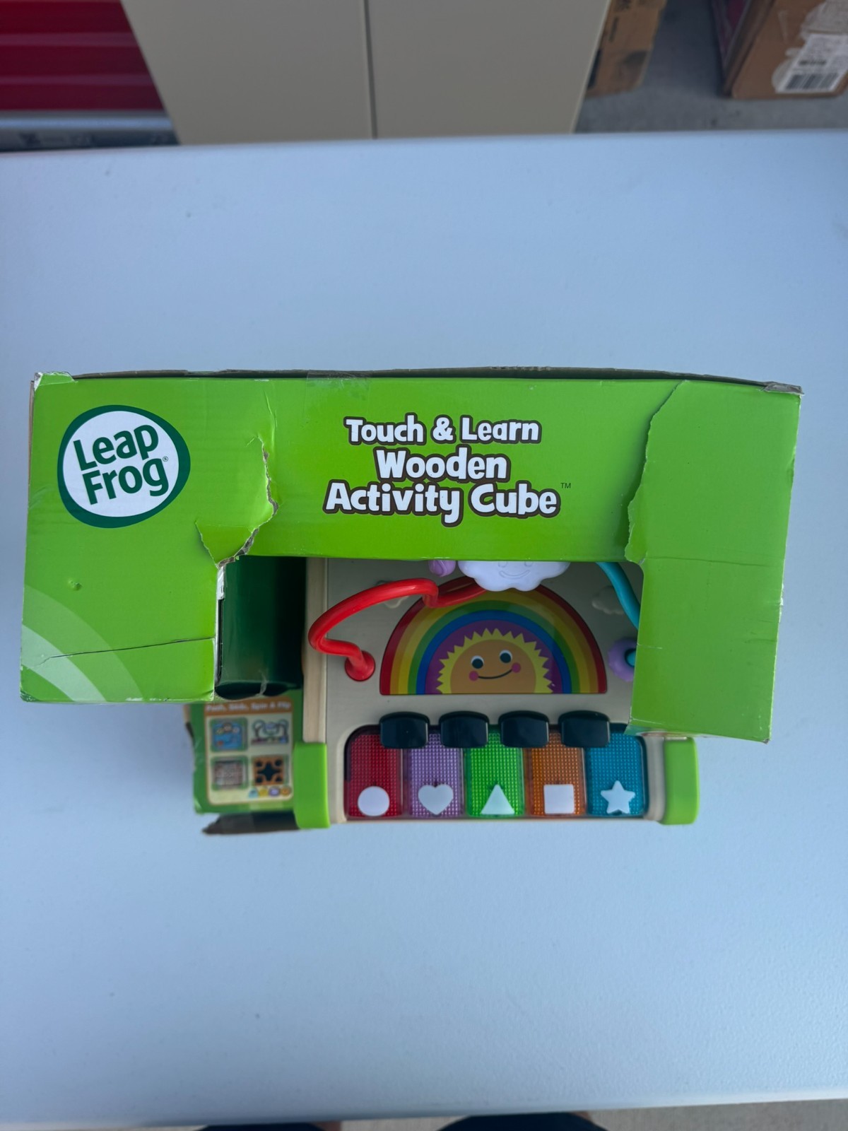 LeapFrog Touch & Learn Wooden Activity Cube – Educational Toddler Toy (Read)