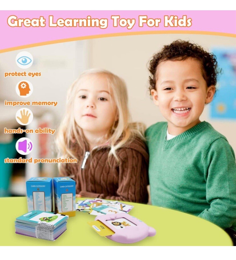 NEW 🍎 Happy World Card Early Education Device, 224 Learning Cards, 18-24 Months