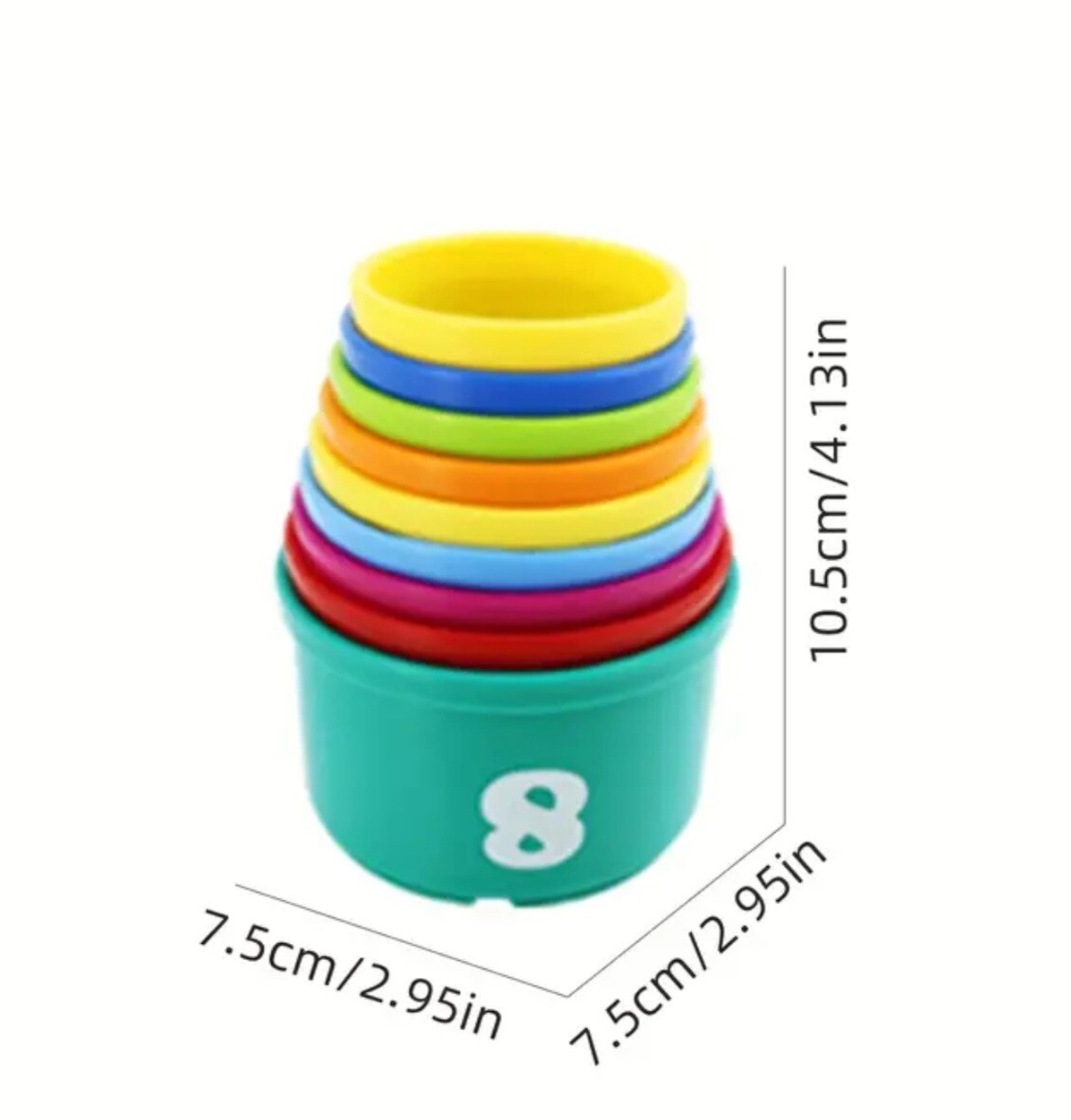 Stacking Cups Baby Toy Coordination Toddler Educational Action Stimulate NEW
