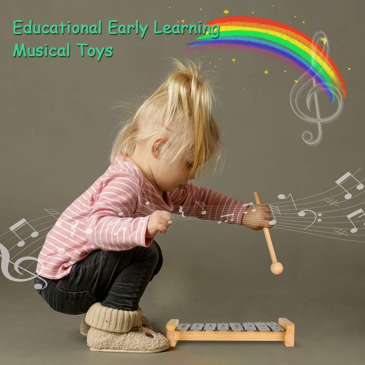 Toddler Musical Instruments, Eco Friendly Music Set for Kids Preschool…