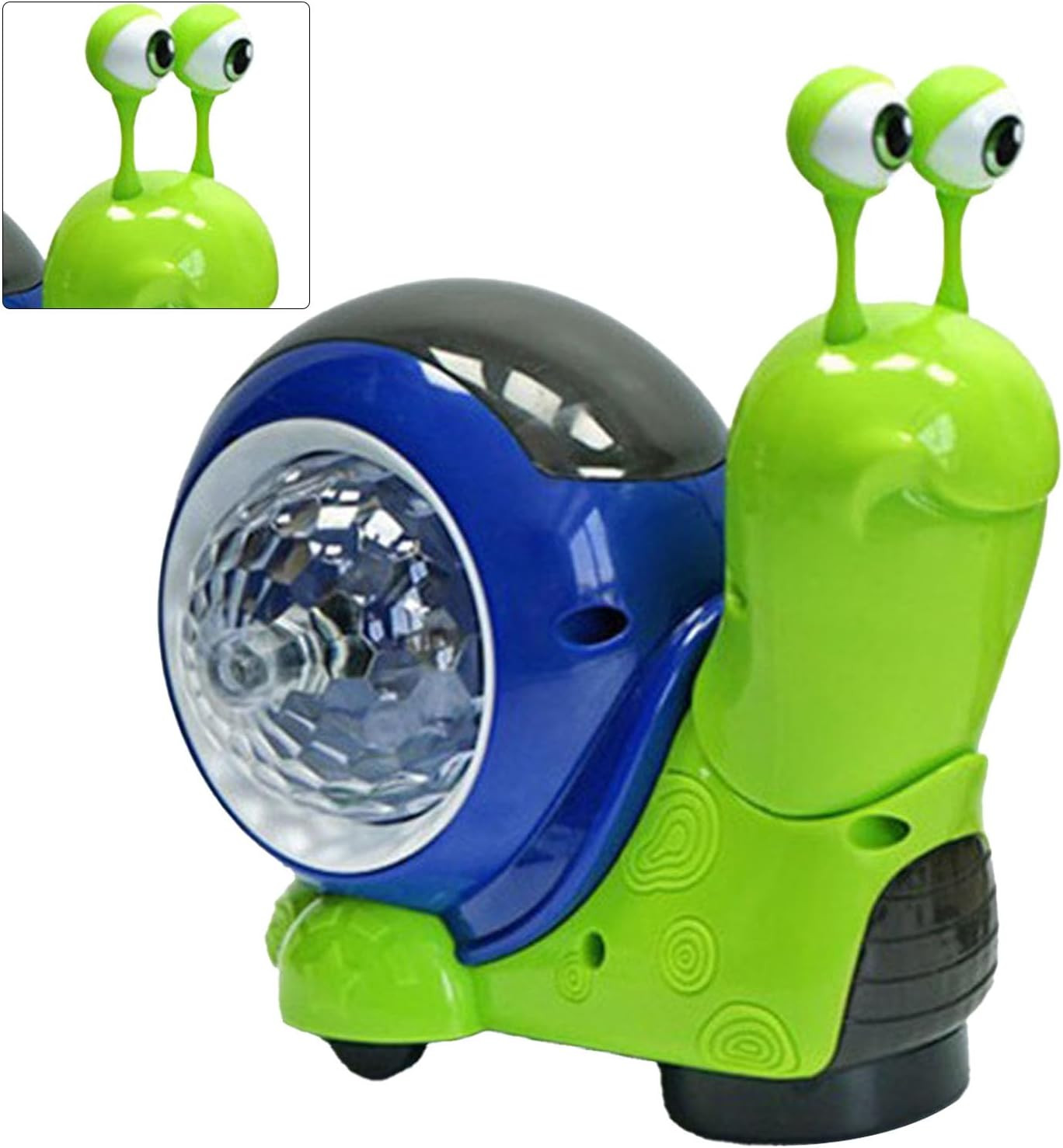 Interactive Electric Snail Baby Toy with Music and Lights, Vegetable Size