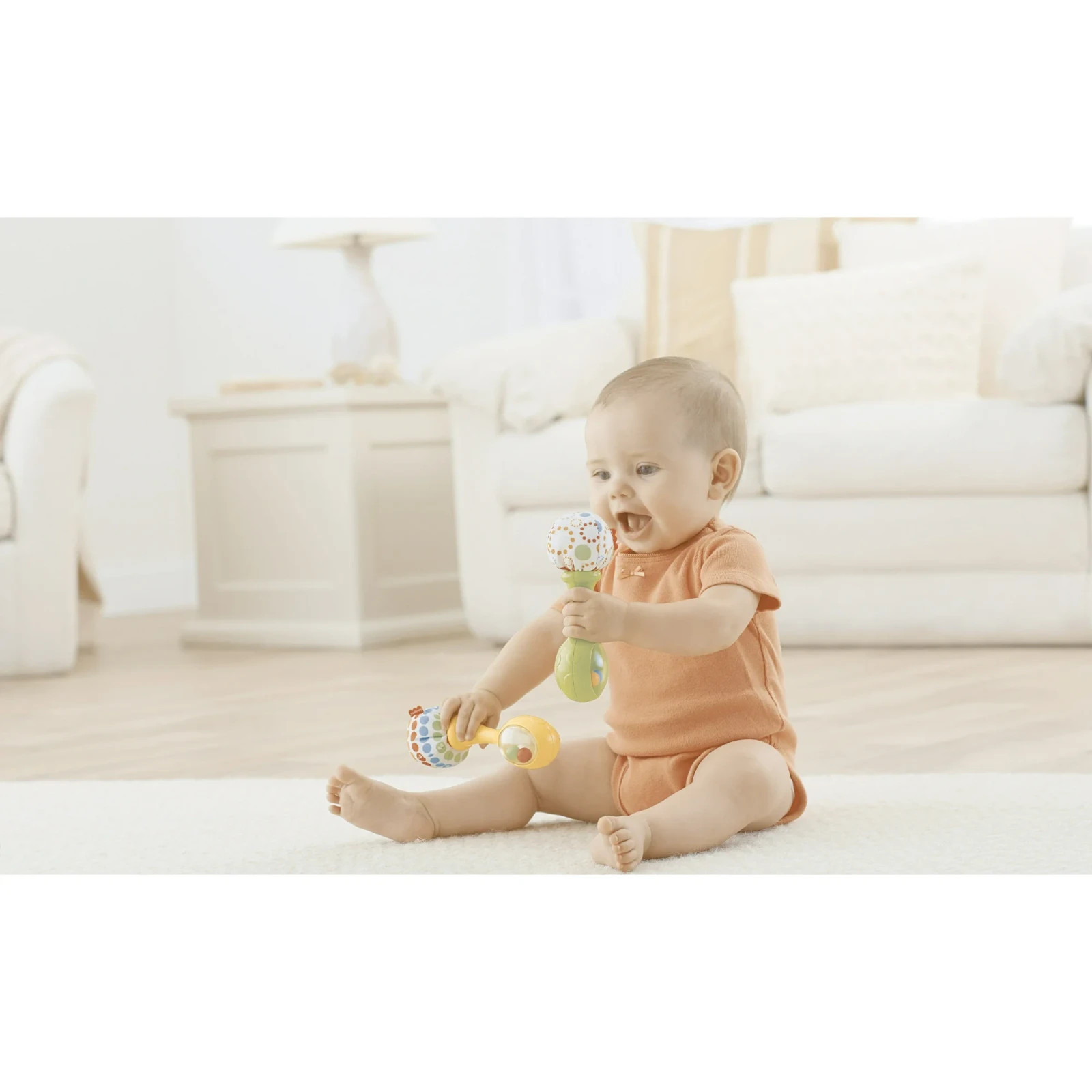 fisher-price Rattle ‘n Rock Maracas 3M+ Yellow & Green Infant Baby Toy BLT33