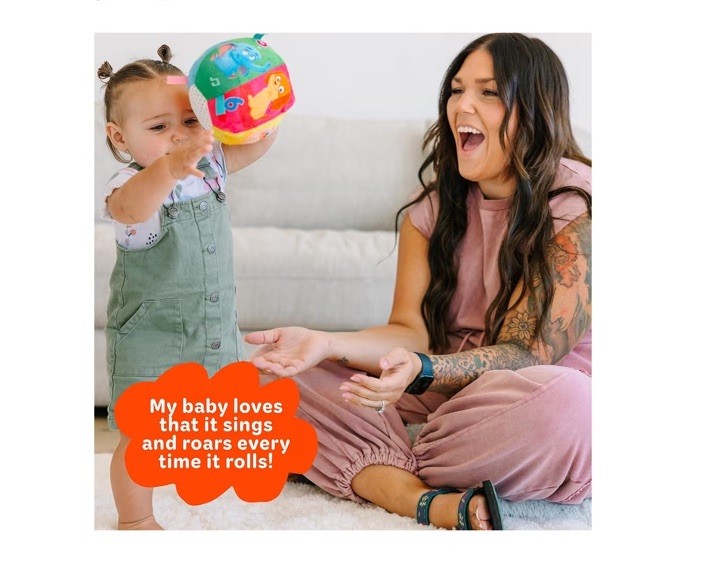 Move2Play Interactive Baby Crawling Ball, 30+ Songs & Sounds. Toy 6-36 Months.