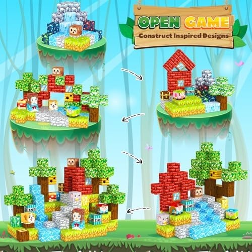 ORZbb 150PCS Magnetic Blocks, Magnet Cubes Building Blocks Toddler Travel Toy…