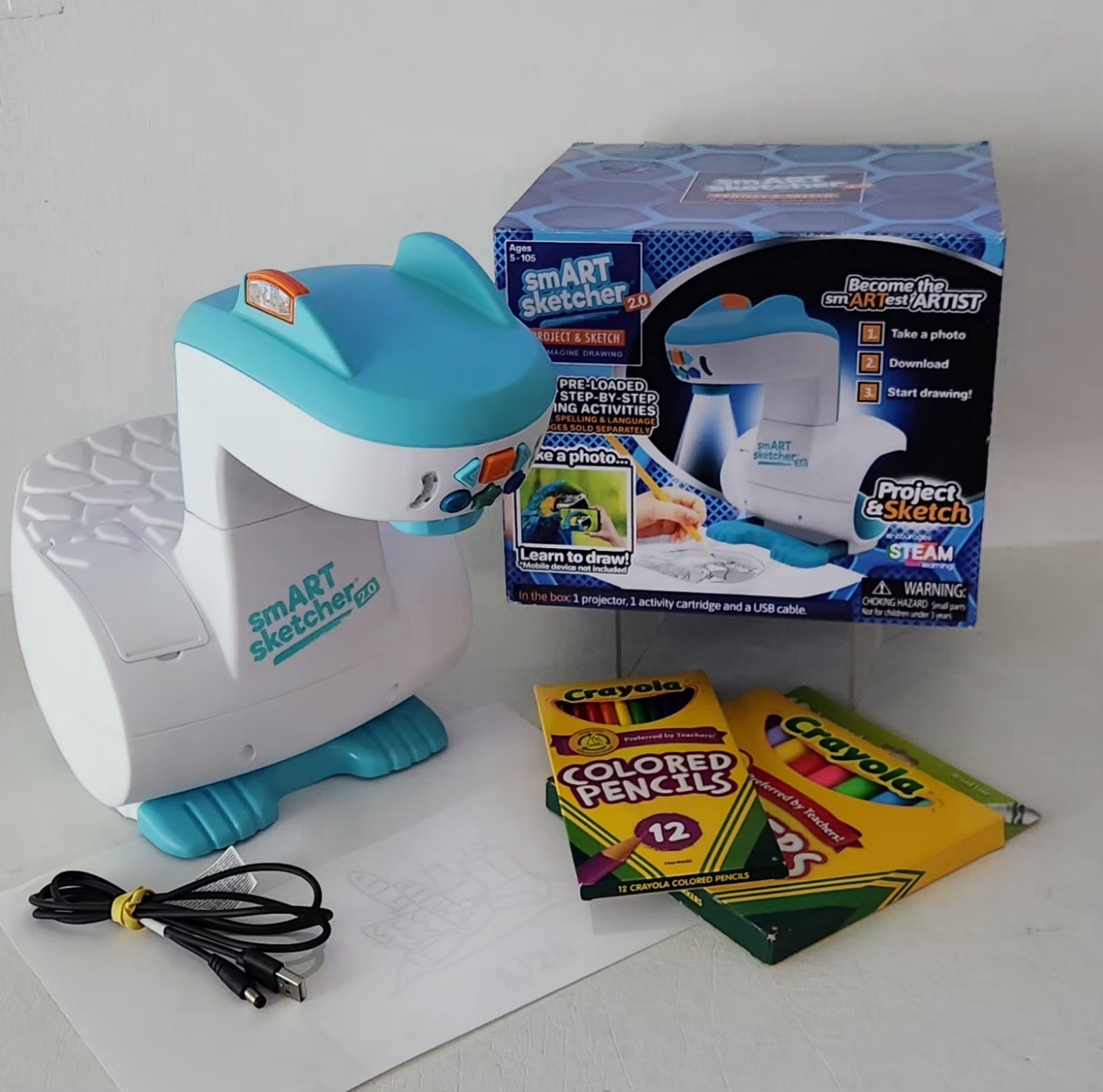 SmART Sketcher 2.0 Projector Kids Project Power Cord,1Cartridge Educational