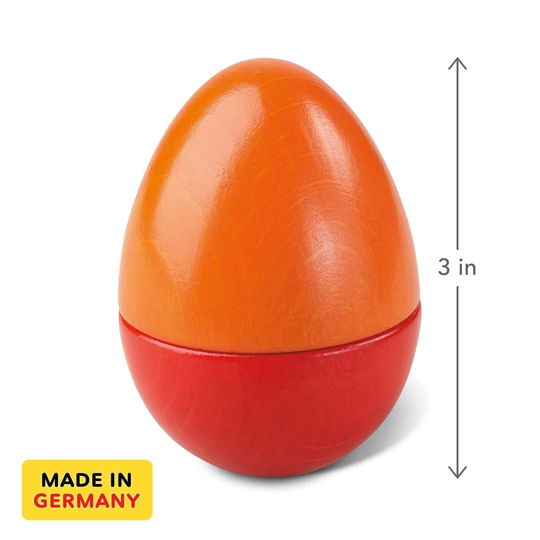 Fun with Sounds Wooden Eggs – 5 Acoustic Sounds, Made in Germany, Musical Ins…