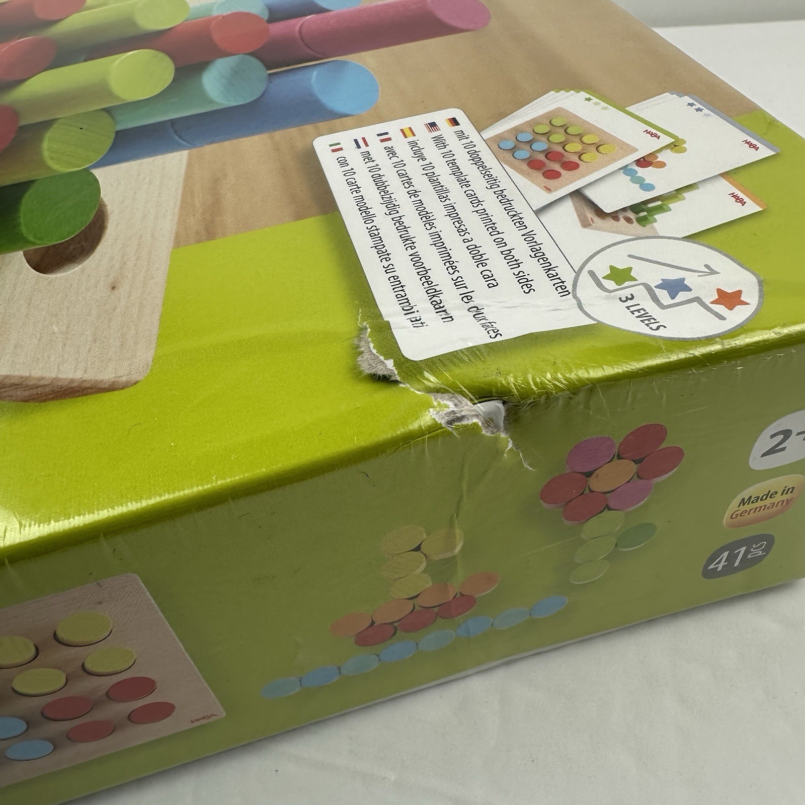 HABA Rainbow Risers Steckspiel Zylinder Cylinder Wooden Stacking Game