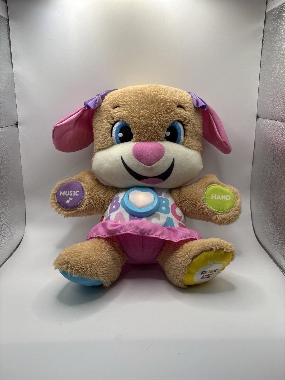 Fisher-Price – Laugh & Learn Smart Stages Sis Plush Toy – Brown