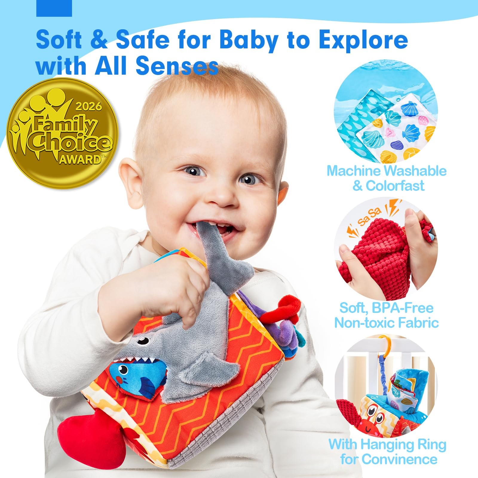 hahaland Baby Tissue Box Toy, Toys 6-12 Months Montessori Medium