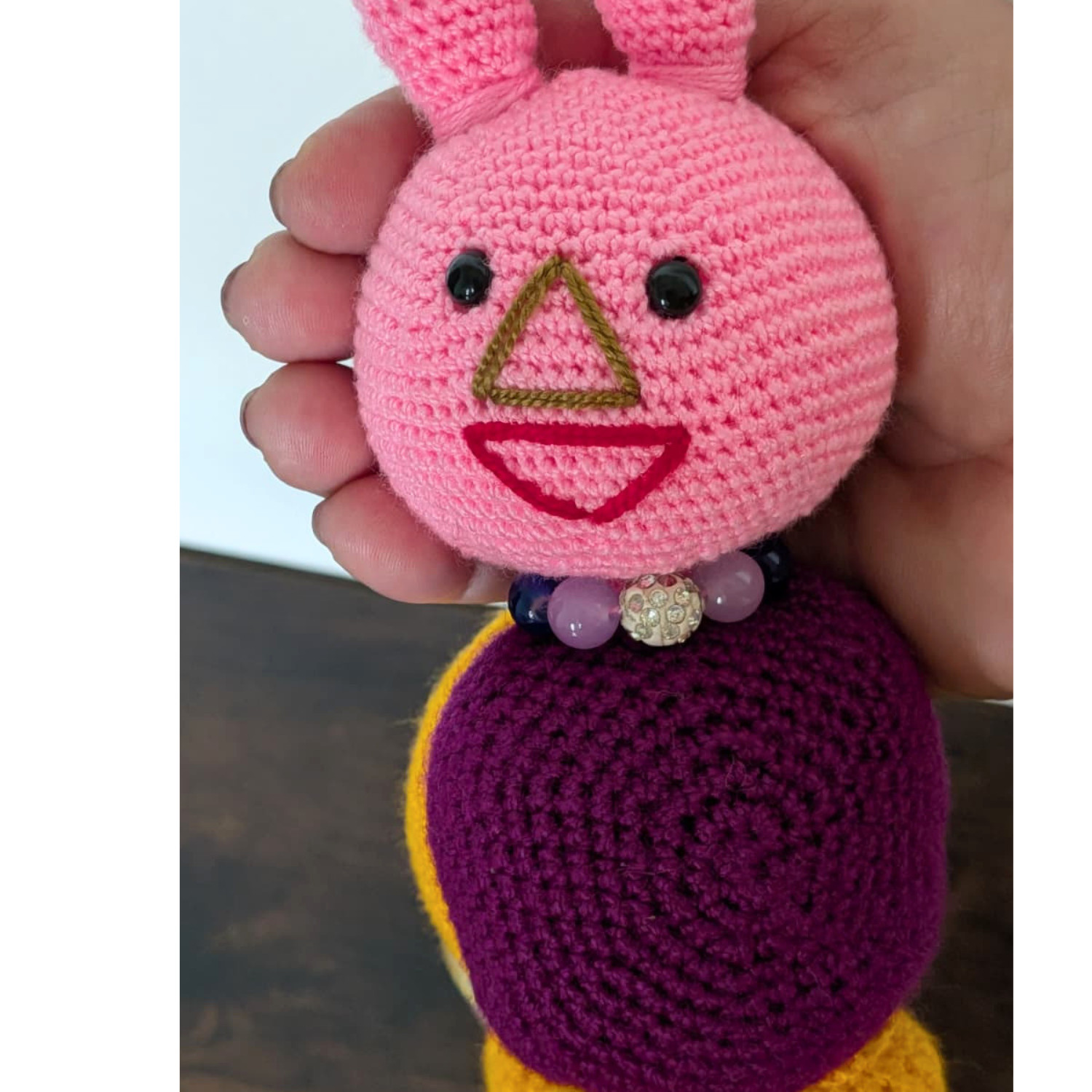 Handmade Crochet Caterpillar Baby Rattle Amigurumi Plush Toy Infant Gift