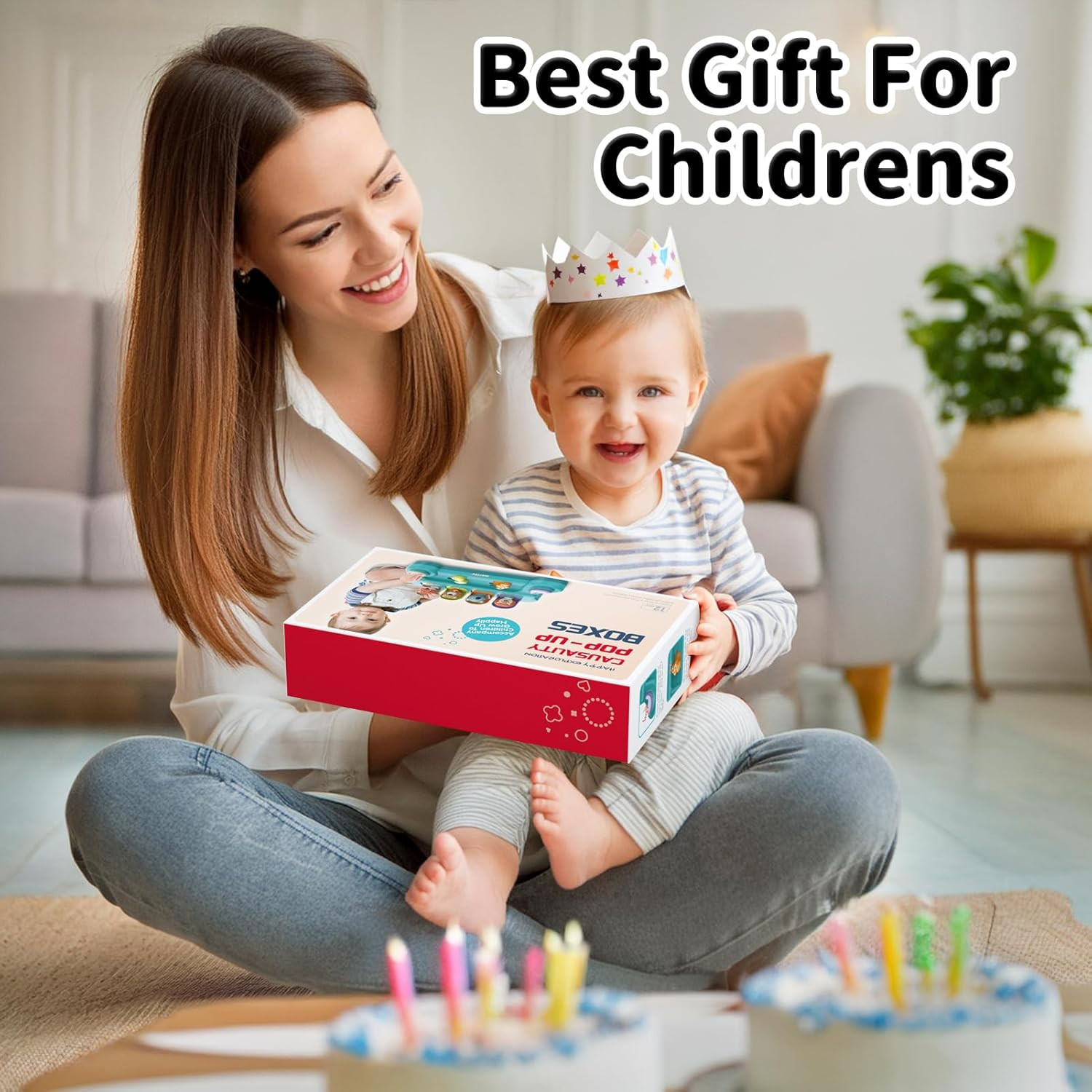 Musical Interactive Pop-Up Animal Toy for 1-2 Year Olds, STEM Gift