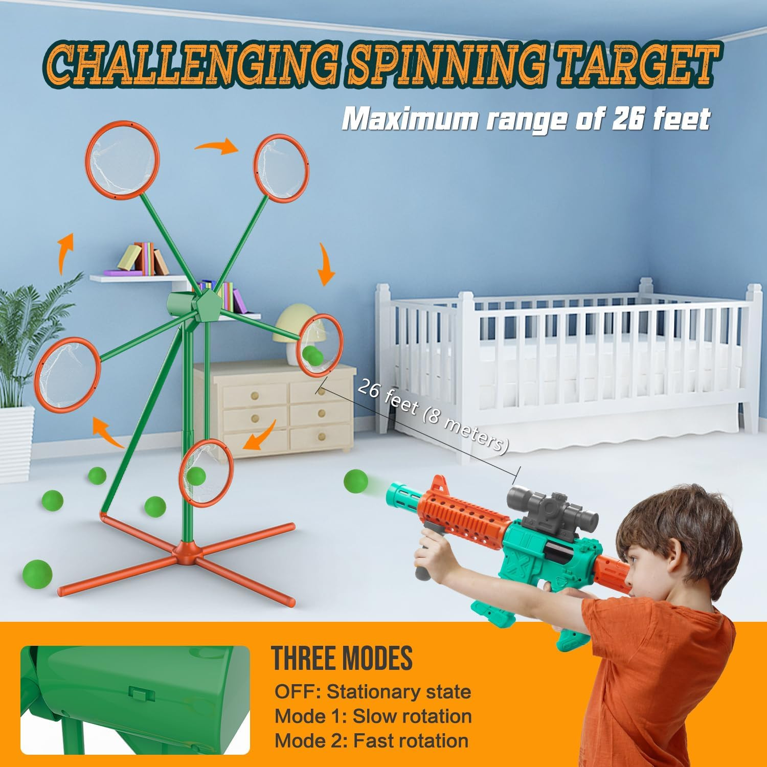 Marlrin Shooting Games Toys for Age 5 6 7 8 9 10+ Year Old Boys, Kids Toy Sports