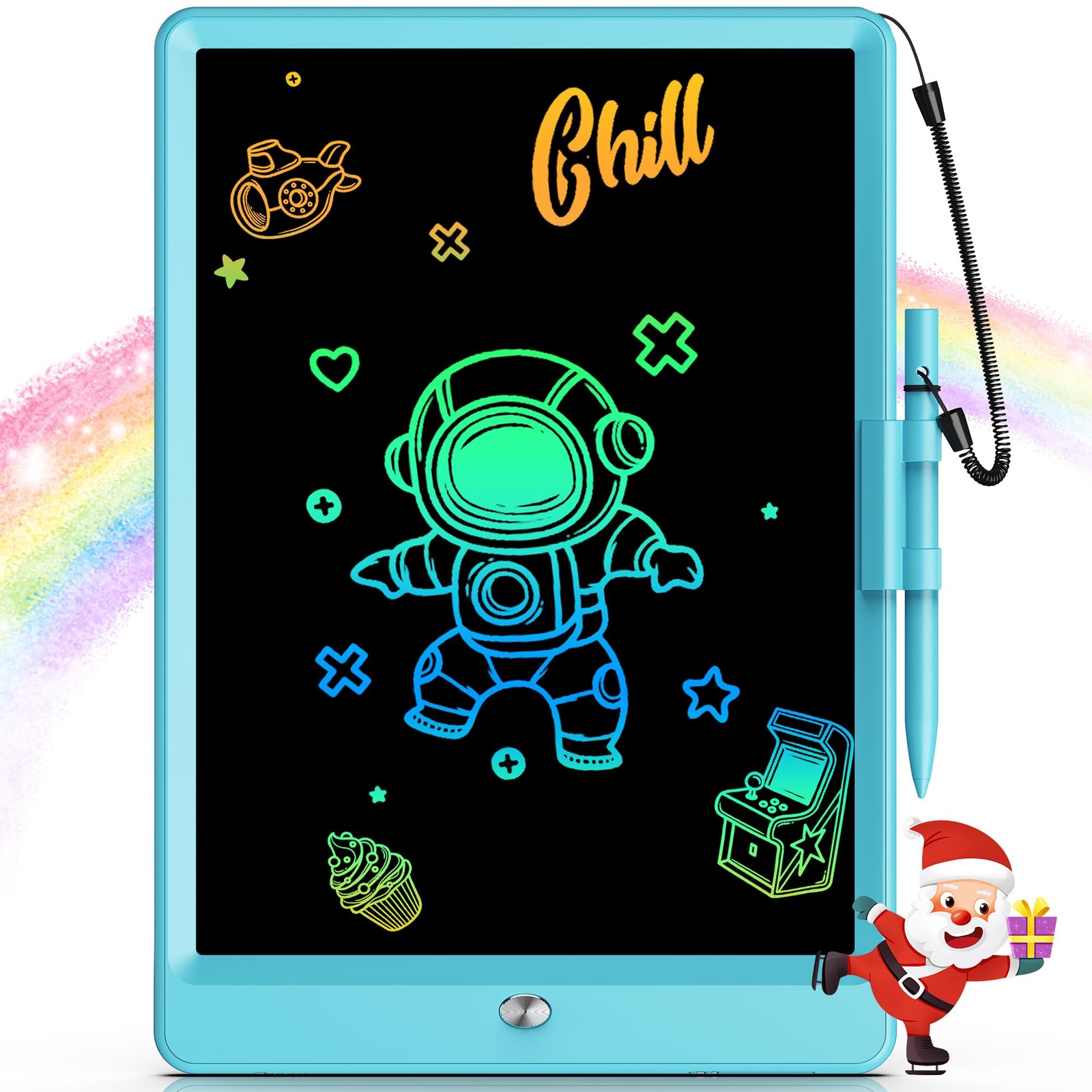 Bravokids Toys for 3-6 Years Old Girls Boys, LCD Writing Tablet 10 inch, Blue