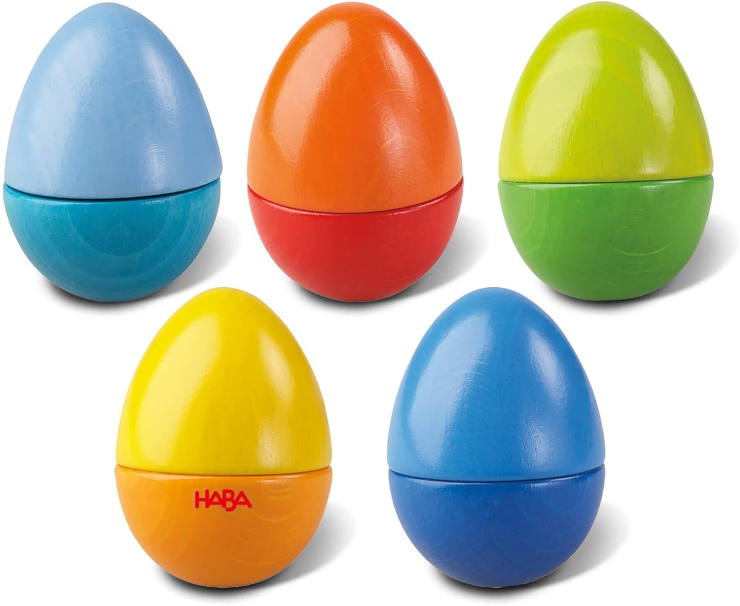 Fun with Sounds Wooden Eggs – 5 Acoustic Sounds, Made in Germany, Kids Musical I