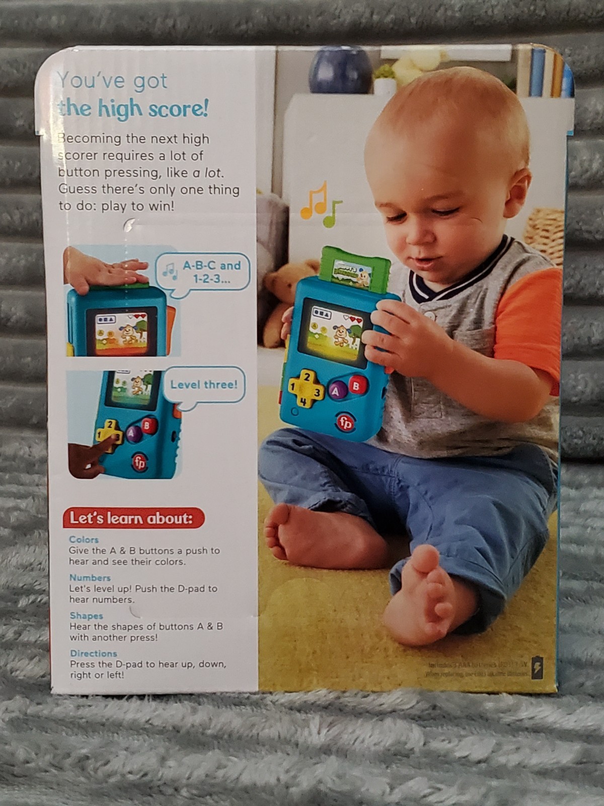 Fisher-Price Laugh & Learn Lil’ Gamer Toy, Numbers & Letters, Ages 6-36 Months