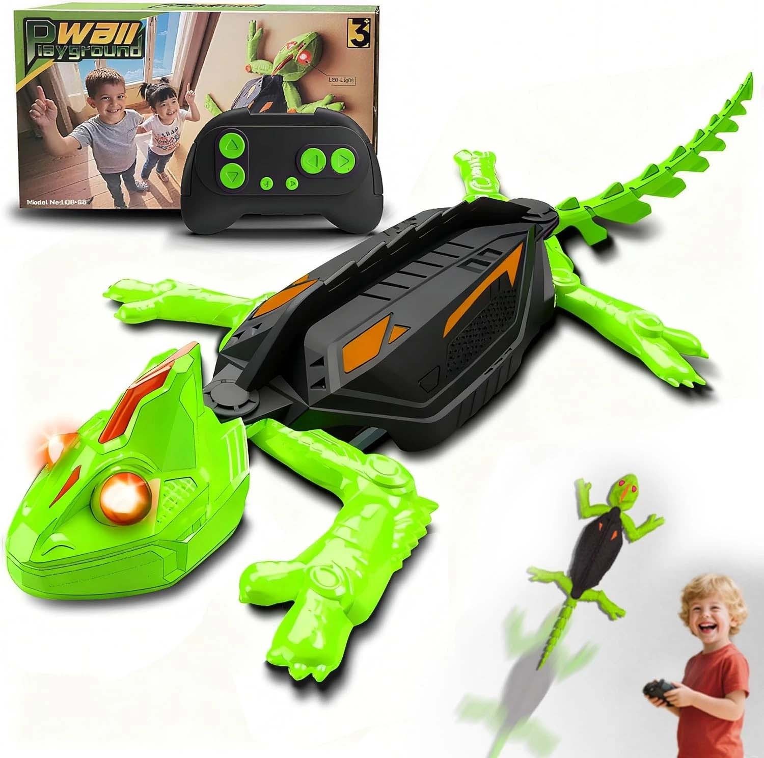 Wall Climbing RC Chameleon Toy for Kids, Rechargeable Remote Control Lizard Toy
