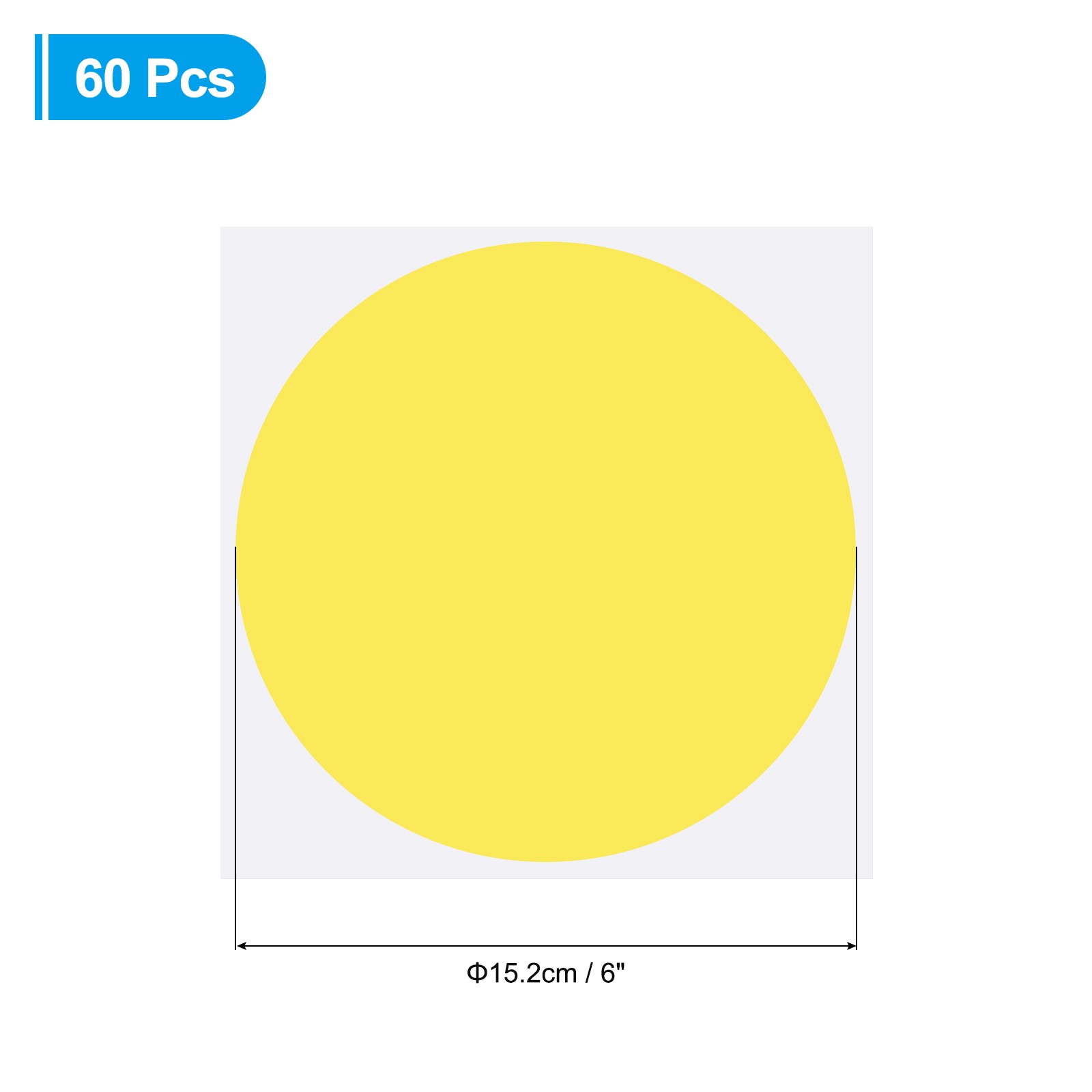 6″ Floor Stickers Classroom Decor, 60 Pcs Self Adhesive Dots Markers, Yellow