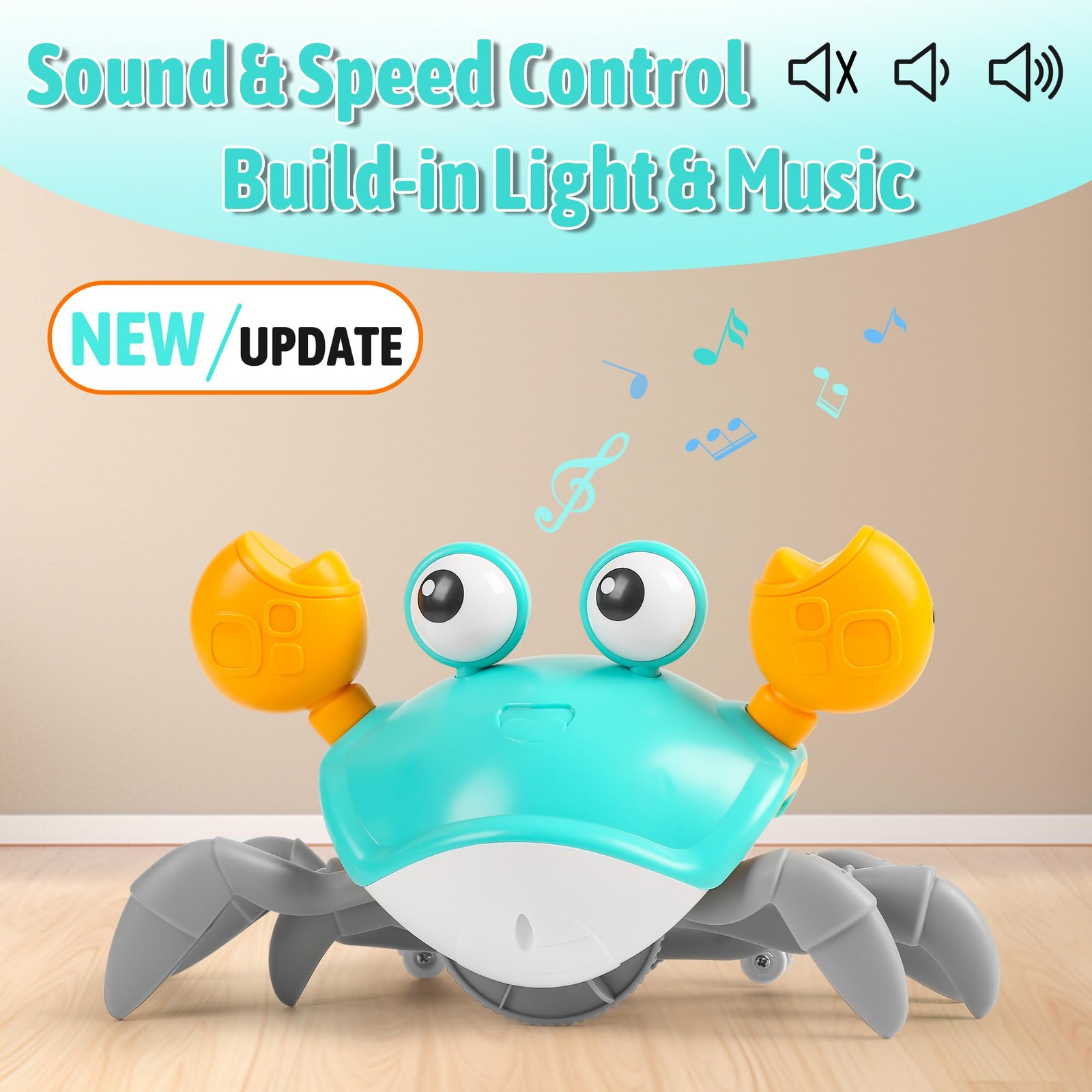 Crawling Crab Baby , Tummy Time for Infant 3 6 9 12 18 24 Month, Walking Danc…