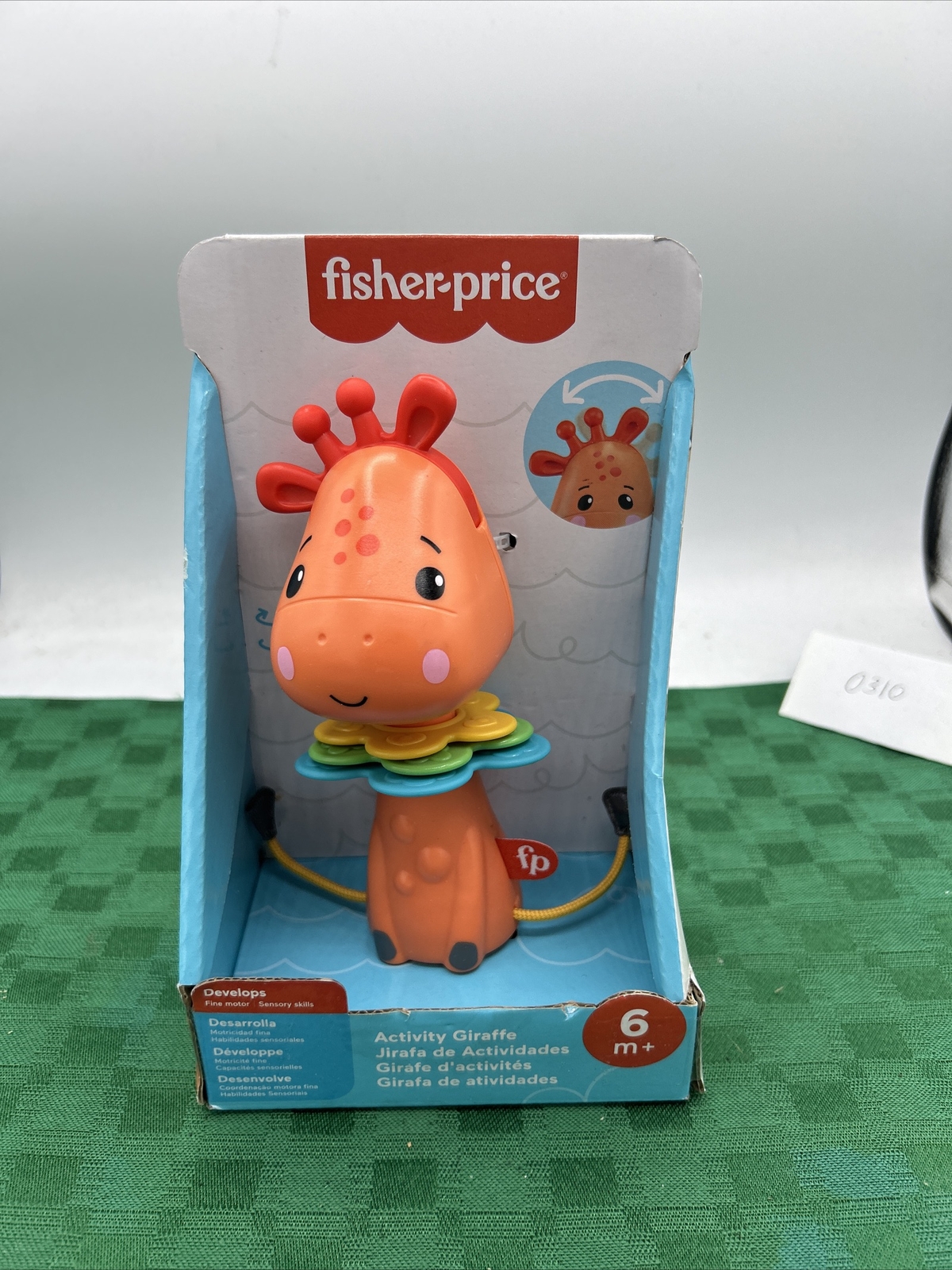 Fisher-Price Activity Giraffe Take-Along Infant 6+Months Clacker Sensory Toy NEW