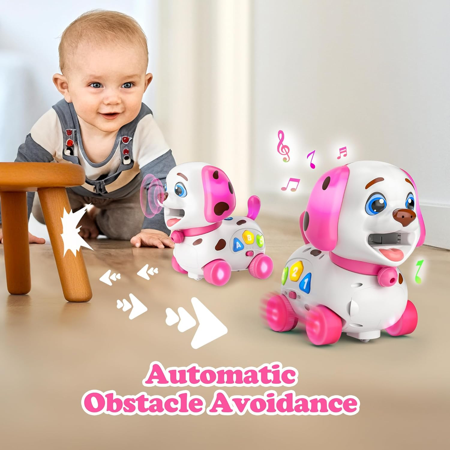 Musical Toys for 1 Year Old Girl Gifts, Bilingual Baby Toys 6-12-18 Months, Firs