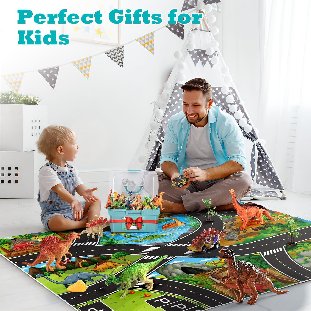 Dinosaur Toys for 3 4 5 Year Old Boys Gifts, 25 Pieces Dinosaurs Toys for Kids 3
