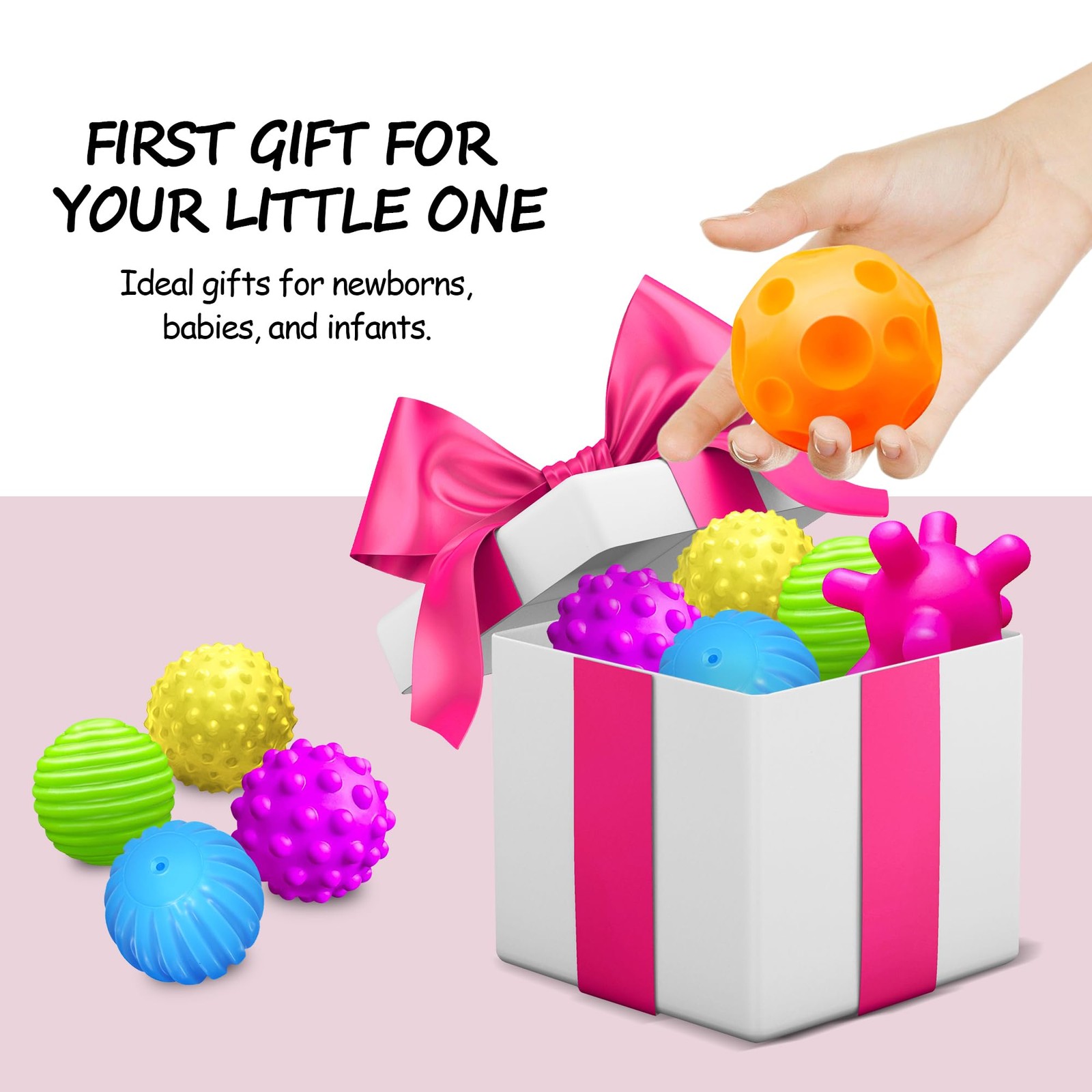 Multicolor Sensory Balls Baby Toys Tactile Development Teething and Fun