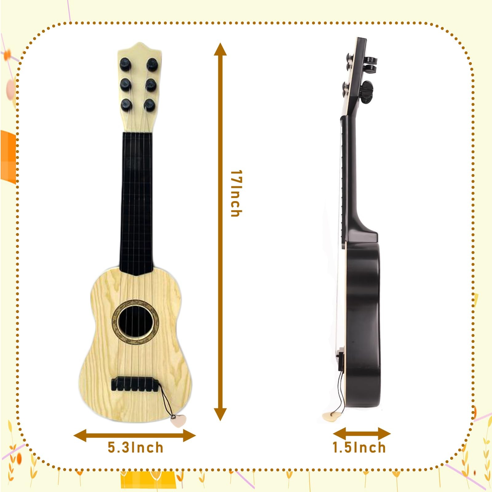 Kids Toy Guitar 6 String17 inch Mini Baby Guitar with PickMusical Instrumen