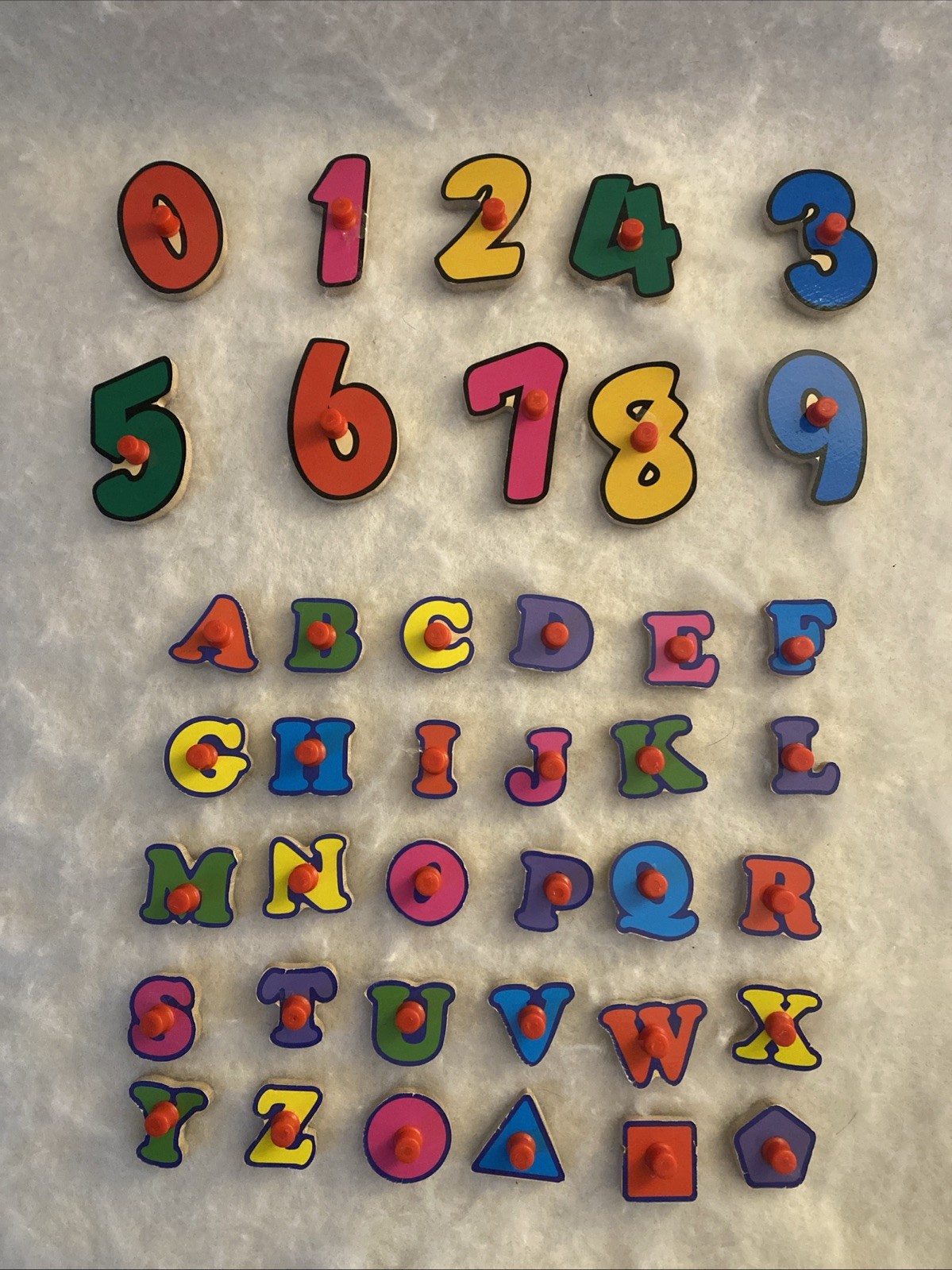 Wooden Alphabet Puzzle Board & Number Educational Learning ABC & 123 puzzle