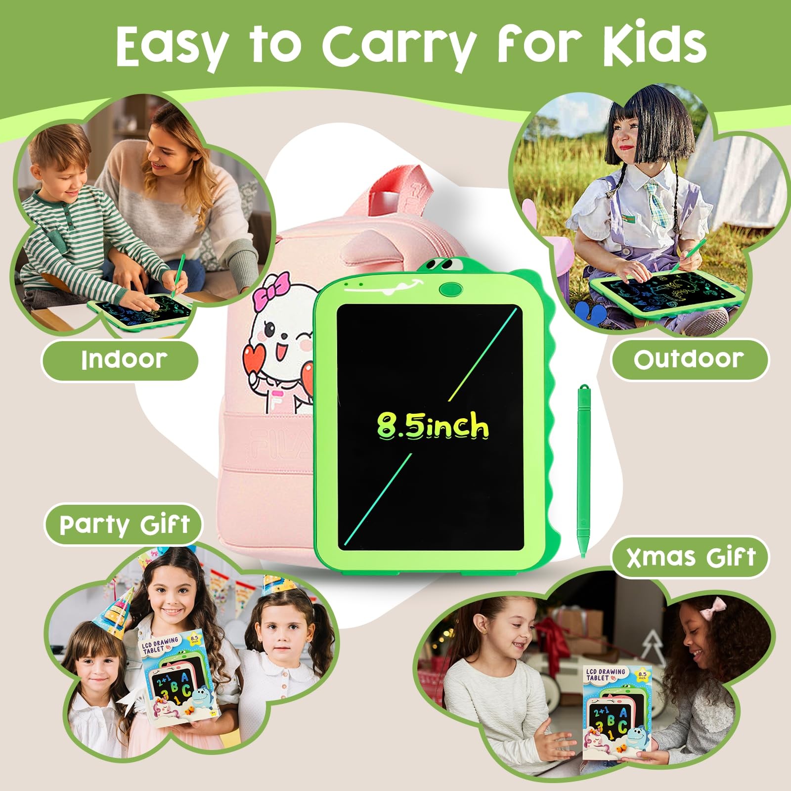 Teriph LCD Writing Tablet for Kids, Colorful Toddlers Toys Drawing Board, Edu…
