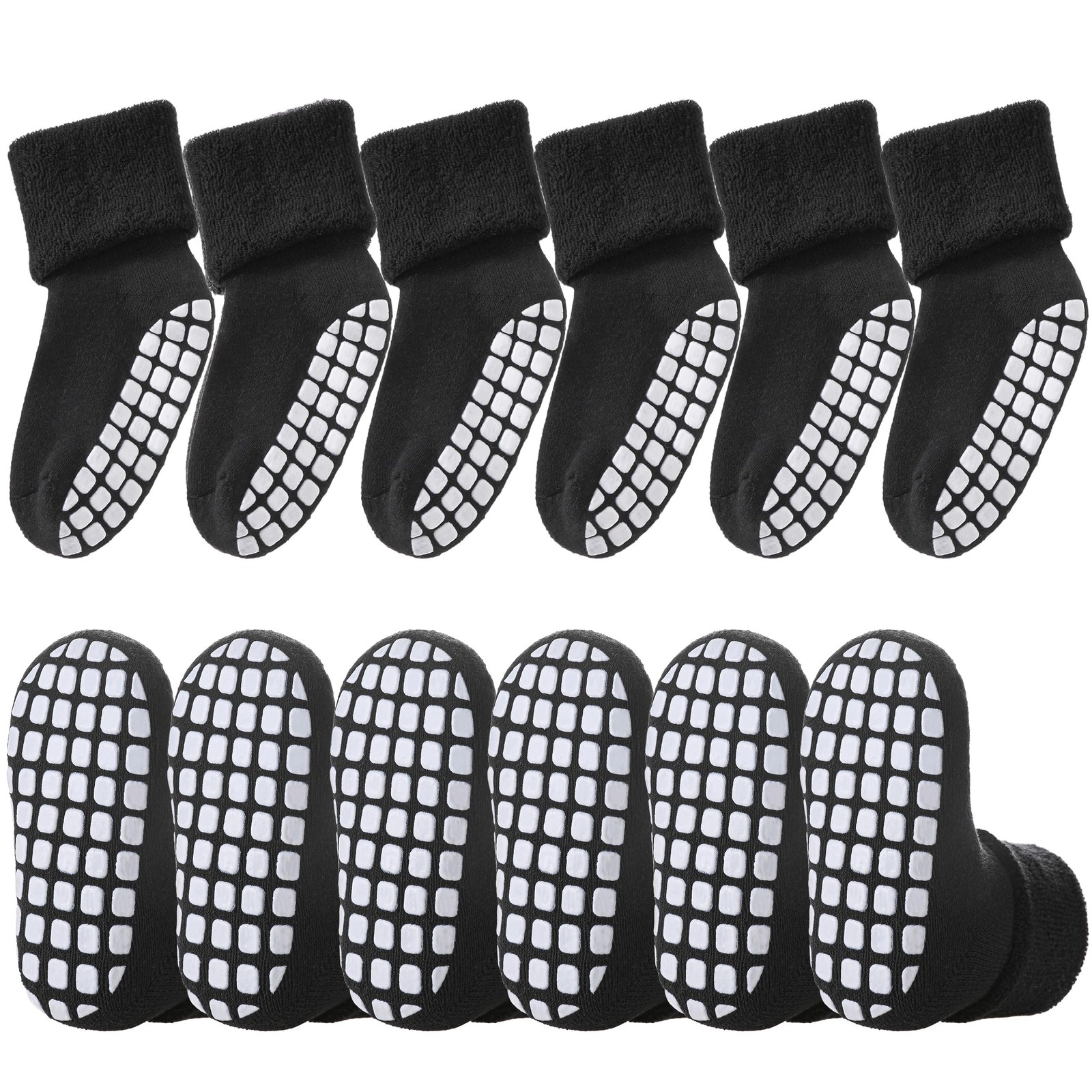 Baby Girls Boys Non Slip Socks with Grips Toddler Kids Unisex Warm Thick Cott…