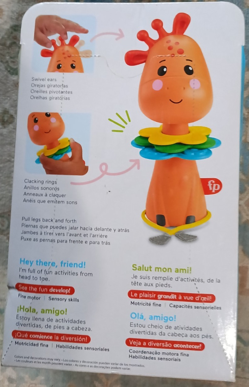 Fisher-Price Giraffe Take-Along Infant 6+Months Sensory Toy – NEW