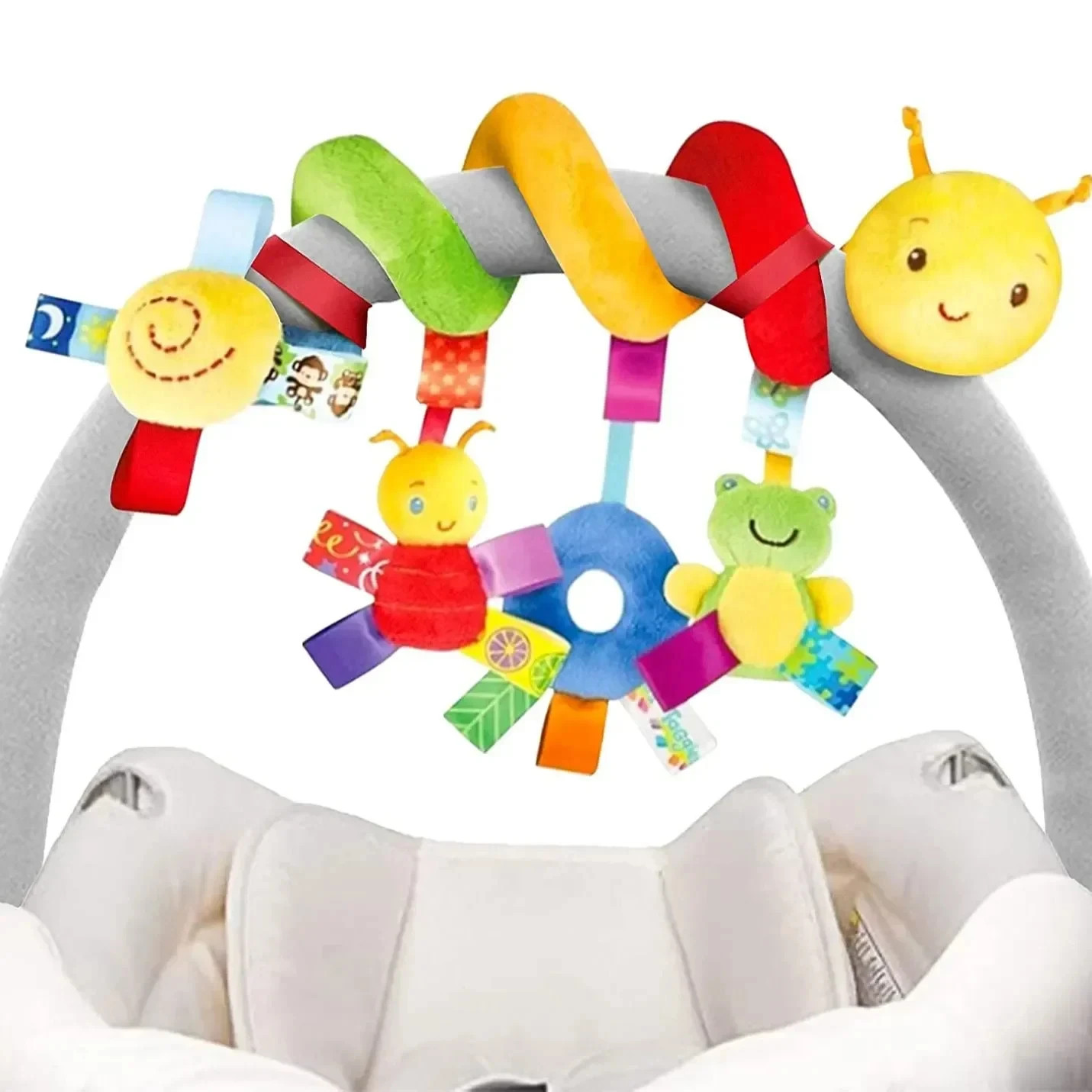 Baby Crib Hanging Rattles Toys Car Seat Toy Soft Mobiles Stroller Crib Cot Spira