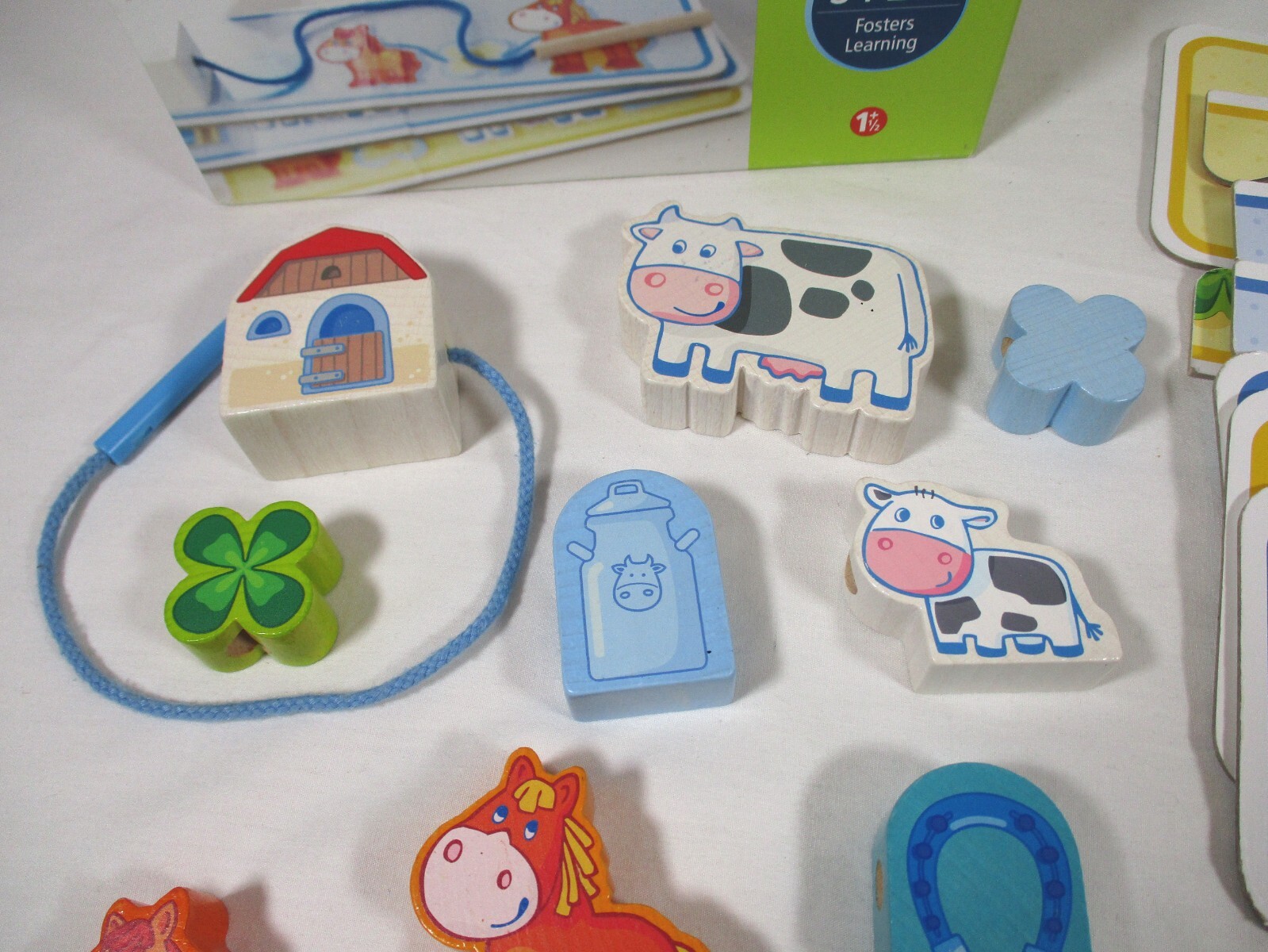 HABA Threading Game On The Farm Wooden STEM Educational Toys Made in Germany