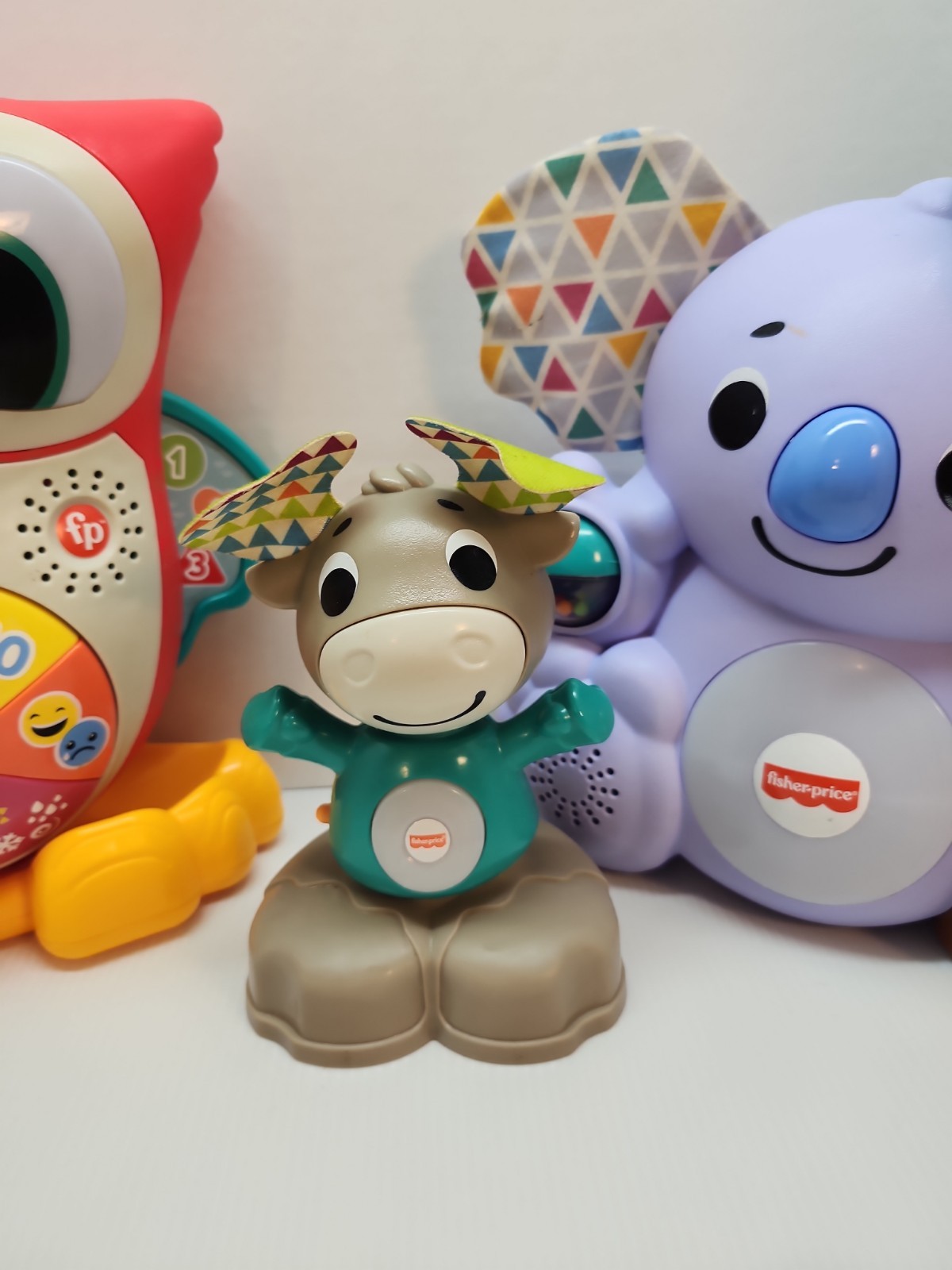 Fisher Price Interactive Linkimals Lot Owl & Koala, Moose Learn ABC Lights Toy