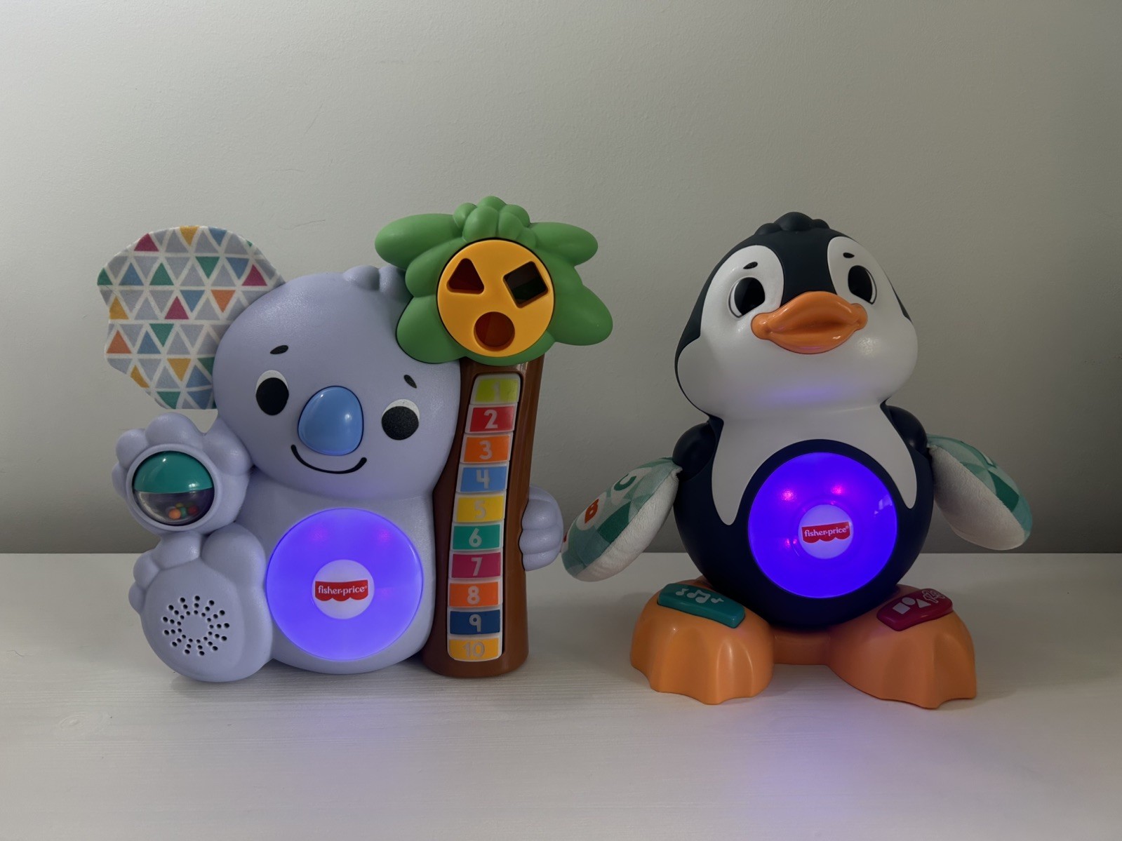 Fisher Price Linkimals Lot of 2 Counting Koala & Cool Beats Penguin Toys Tested