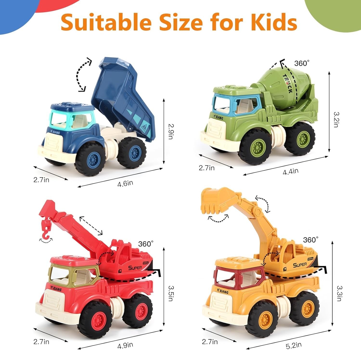 Kids Construction Vehicles Set – Perfect for Indoor & Outdoor Adventures