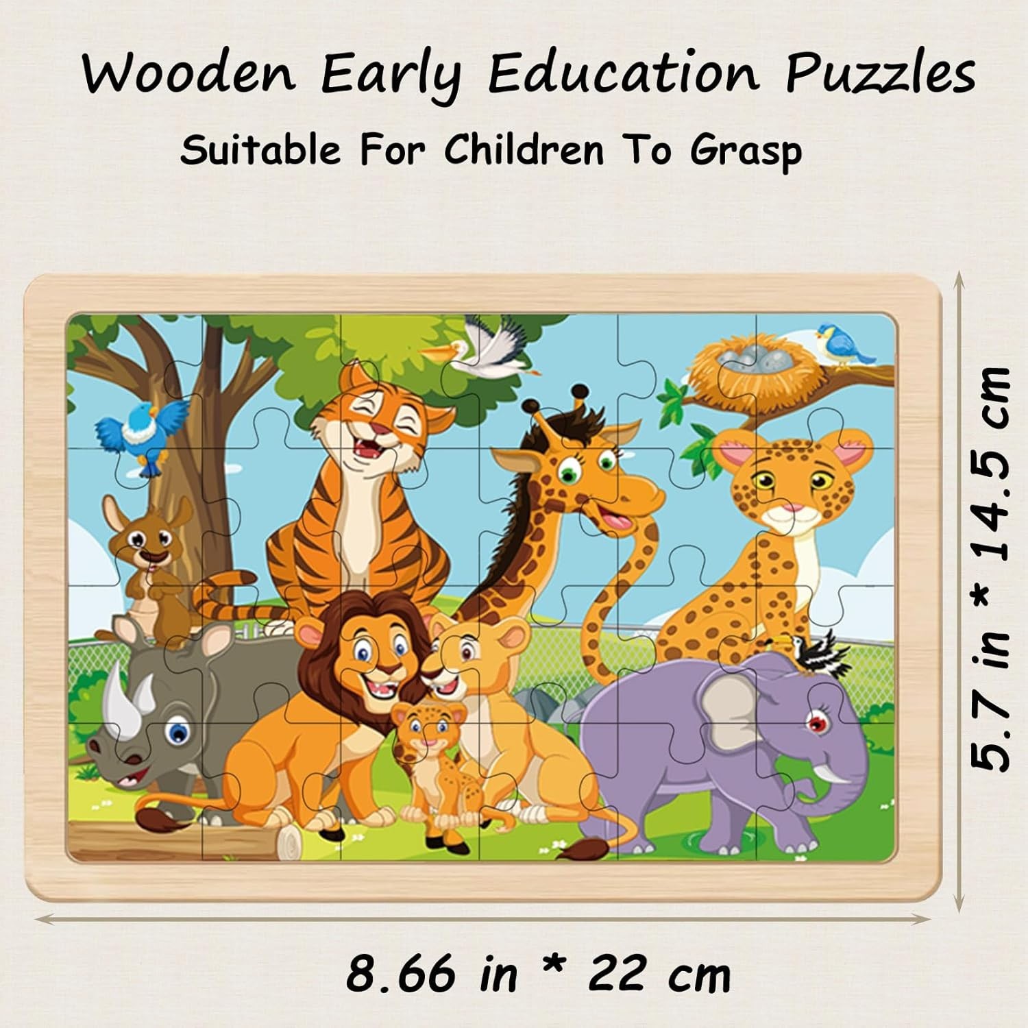 Puzzles for Kids Ages 3-5 Years Set of 3 Packs with 36-Piece Wood Jigsaw Puzzles