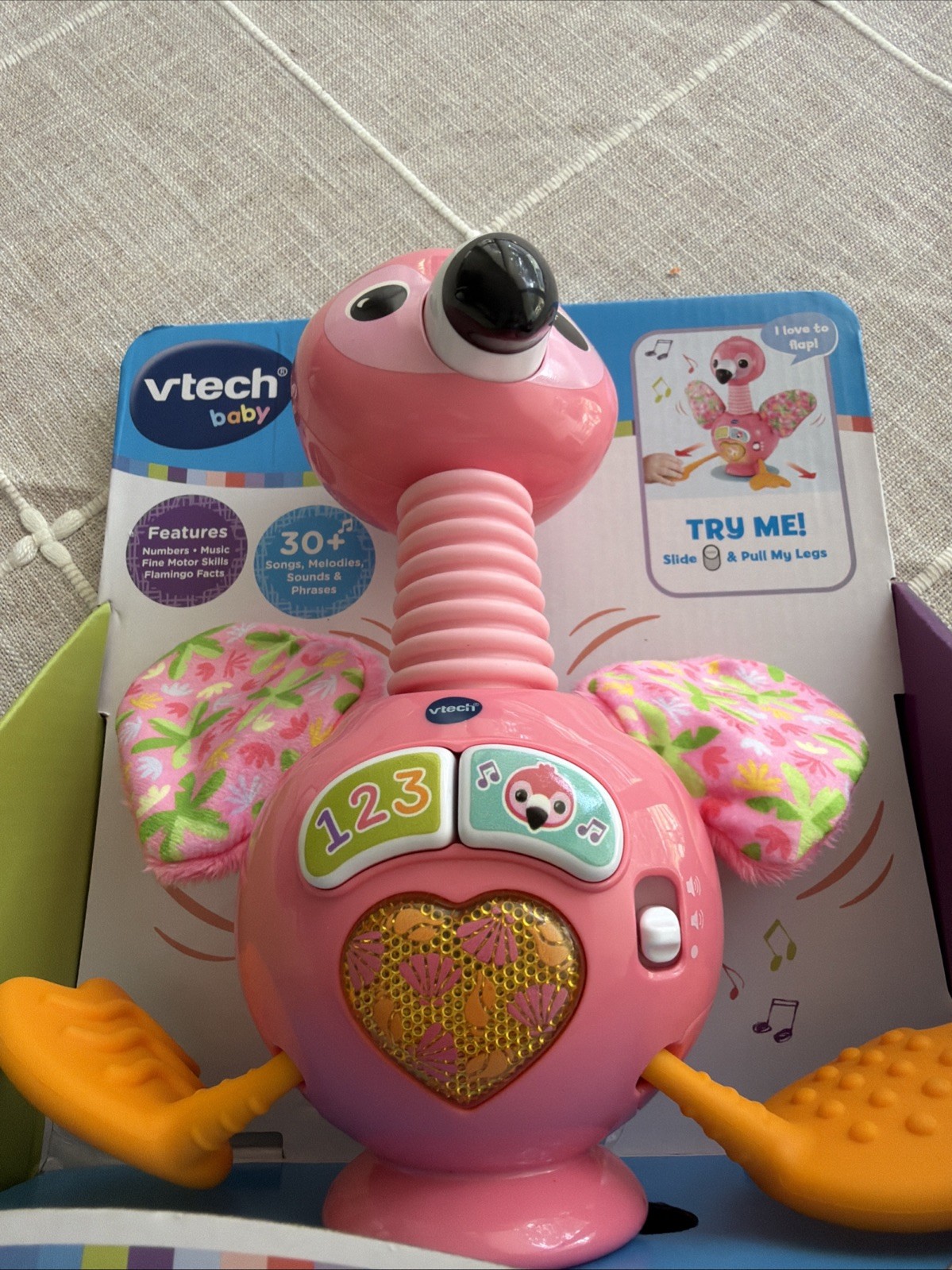Baby Bounce and Bobble Flamingo Highchair and Stroller Toy Vtech