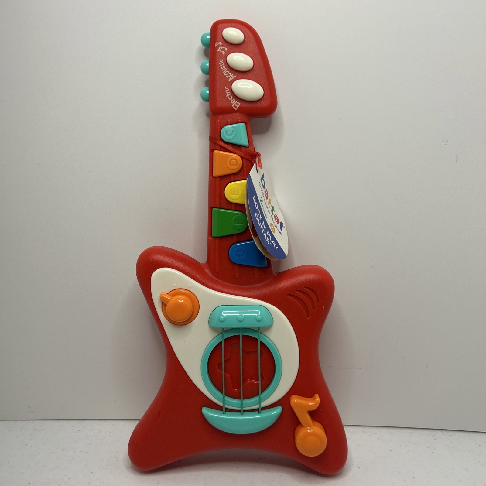 Battat Play Guitar with Electric and Acoustic Modes, Toddler and Preschool Toys