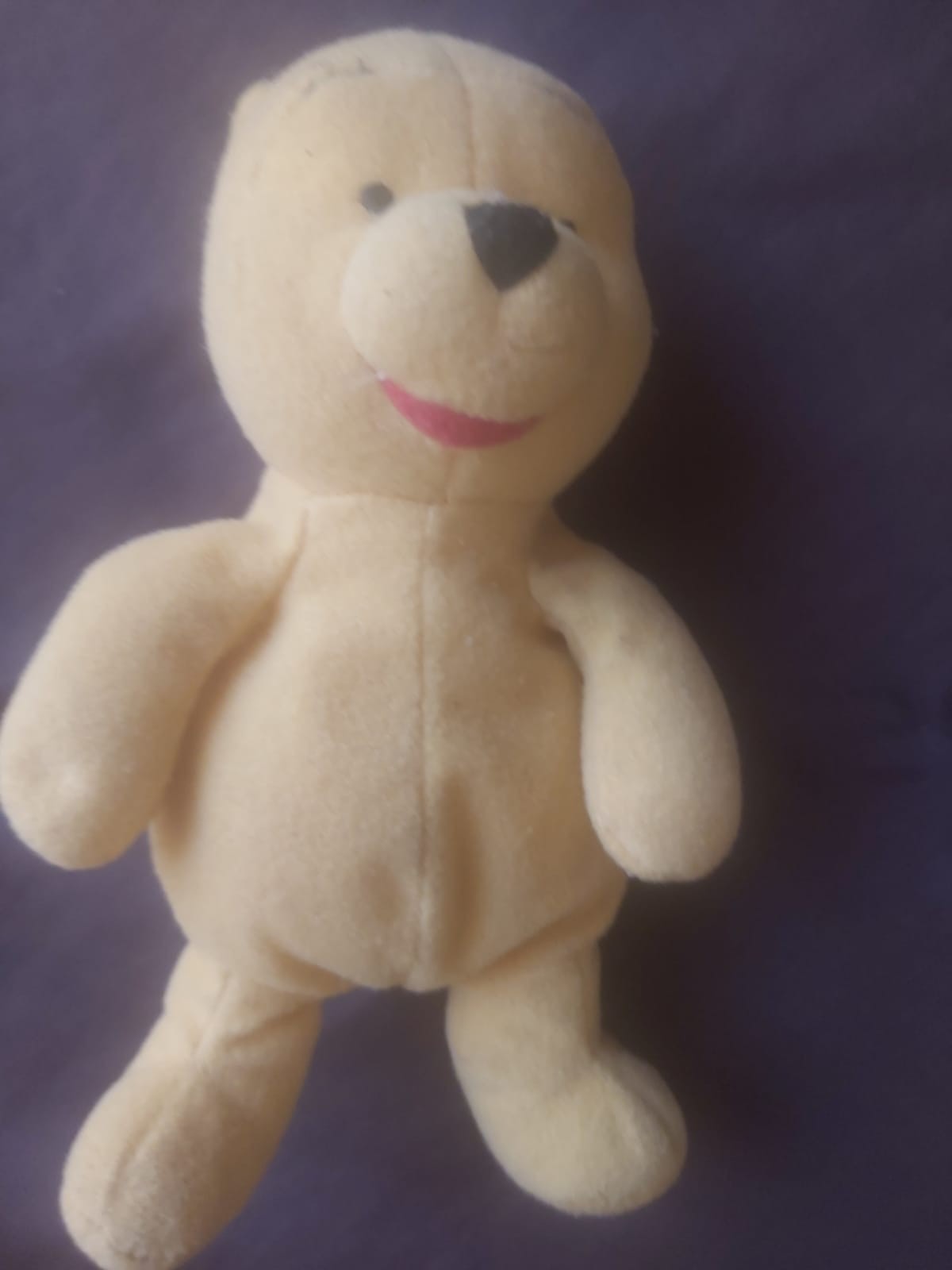 small teddy bear child toy olush soft stuffed animal beige kids gift