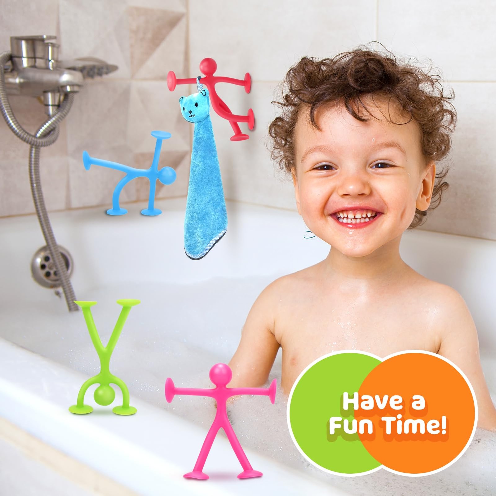 Richtim Kids Humanoid Suction Sensory Toys: 24 Pack Creative Suction Toy No Hole