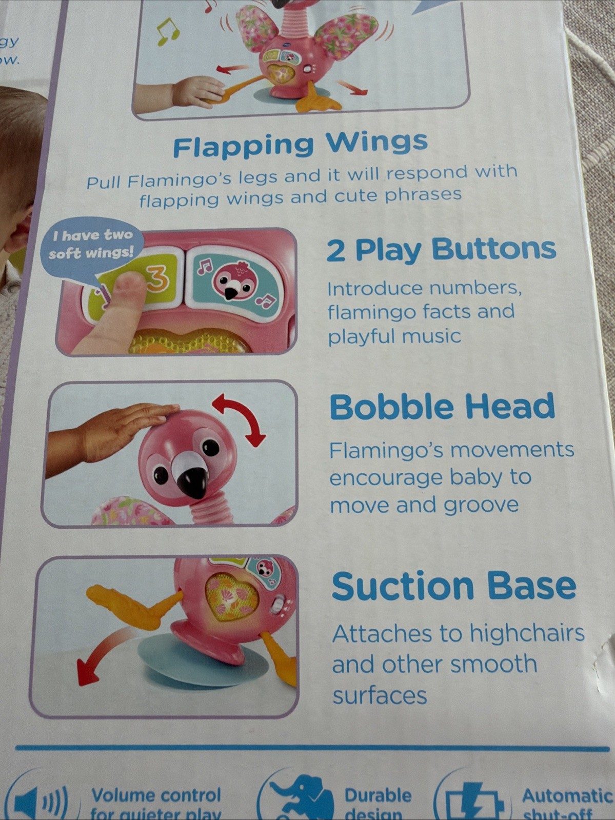 Baby Bounce and Bobble Flamingo Highchair and Stroller Toy Vtech