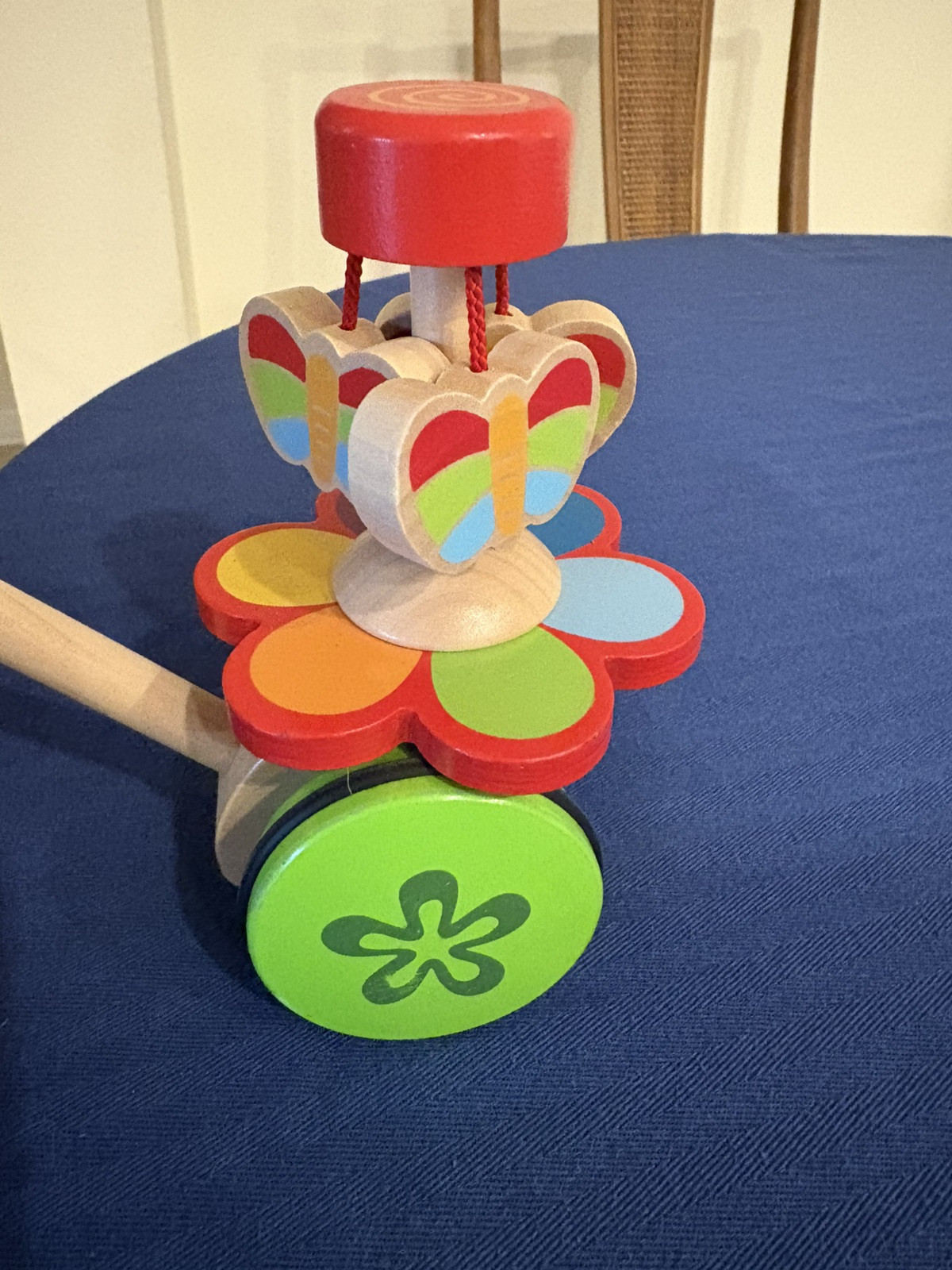 Wooden Toddler Push Toy Spinning Butterflies HAPE International Germany