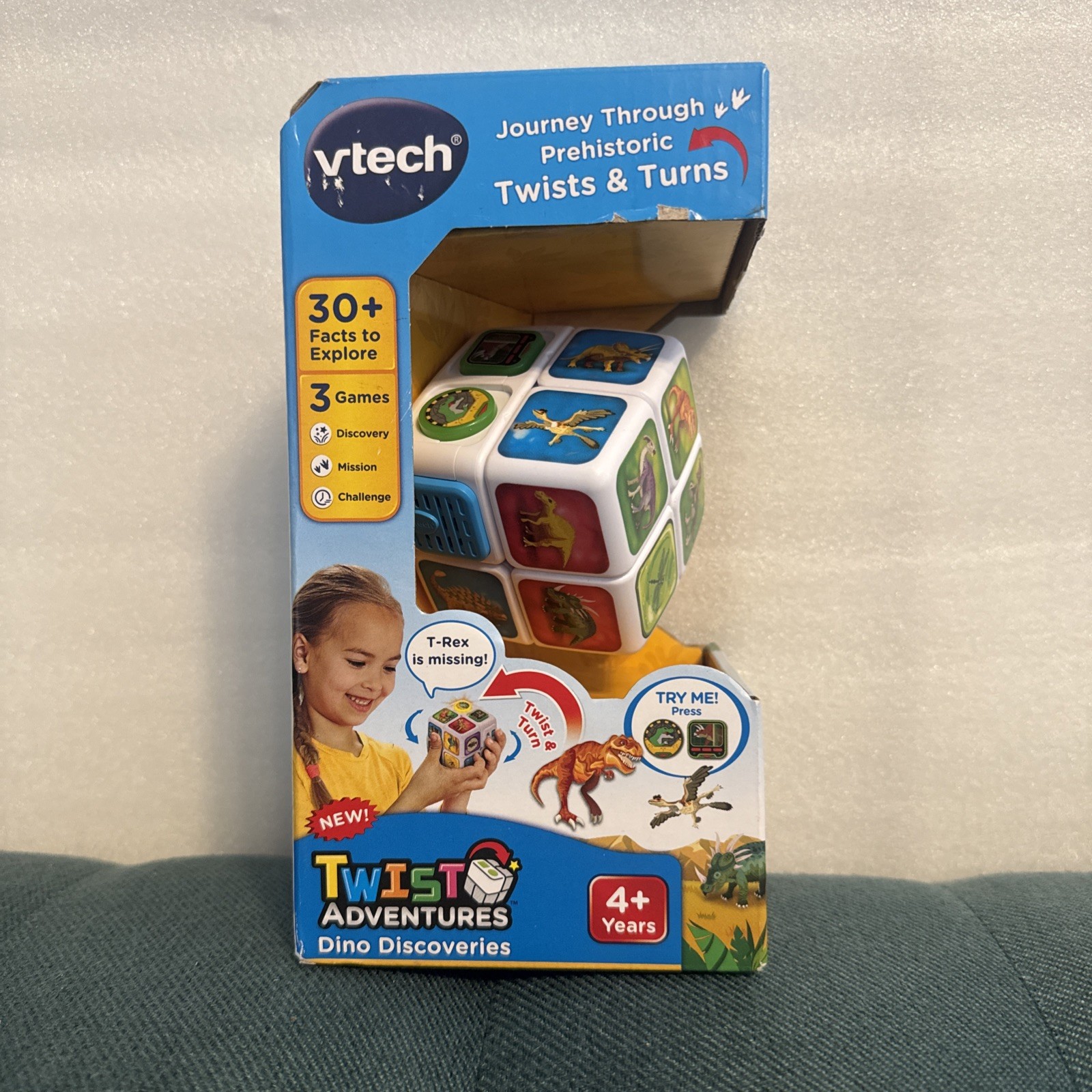 Vtech Twist Adventures Dino Discoveries Activity Unisex Cube Twist & Turn Learn
