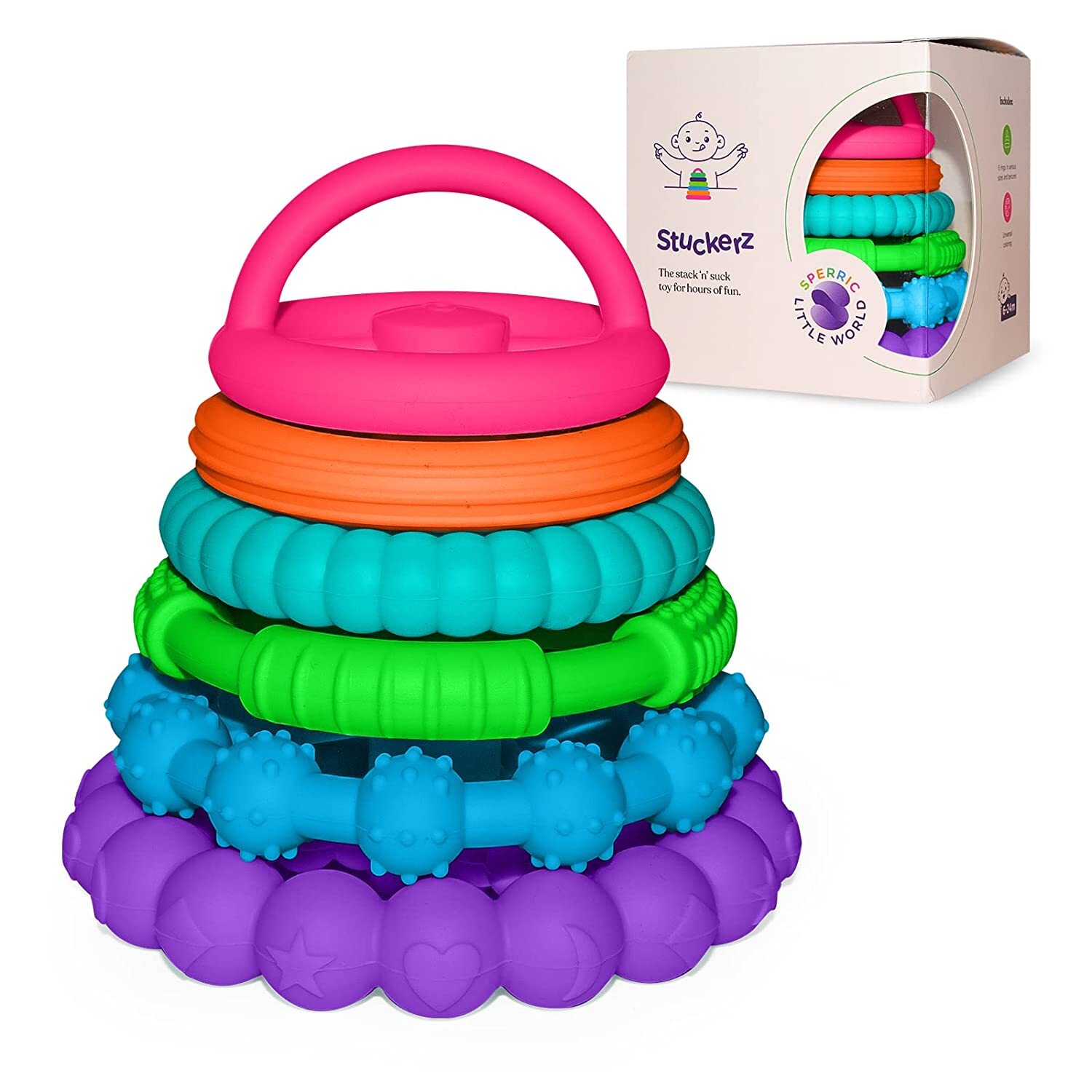 Silicone Stacking Toy – Premium Stacking Teethers- Interactive and Fun for Baby