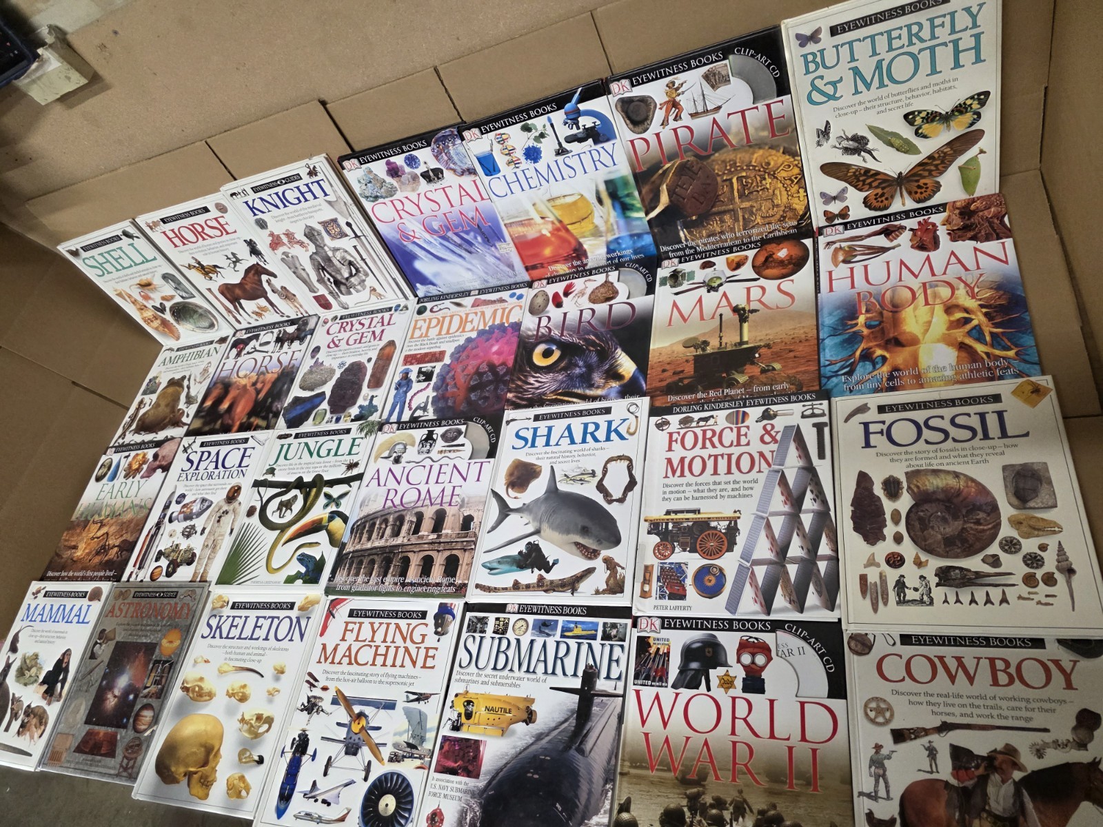 Lot of 5 DK Eyewitness Books Science History Art Animals Homeschool RANDOM Set